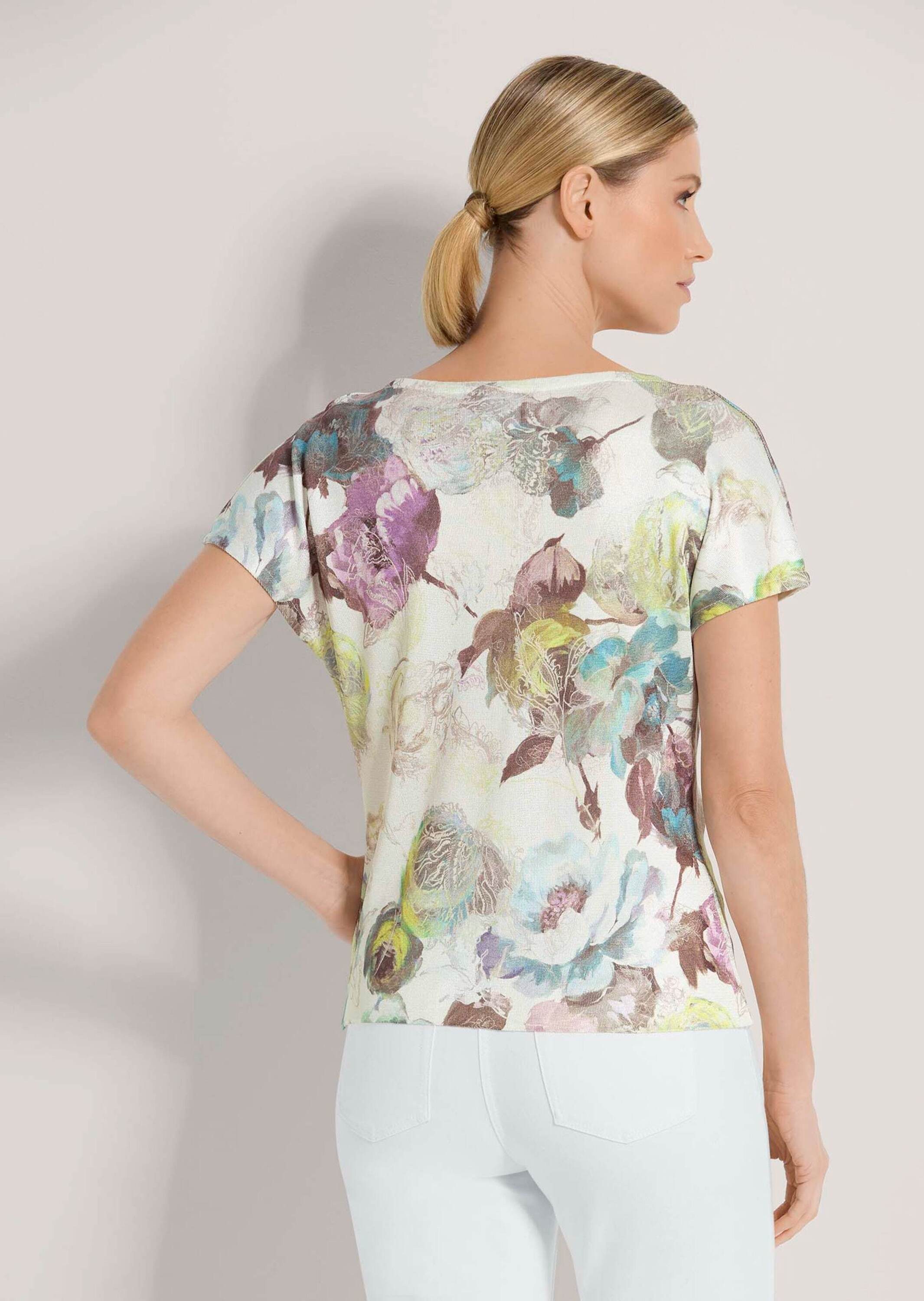 MADELEINE Strickpullover Pullover mit Unikat-Druck