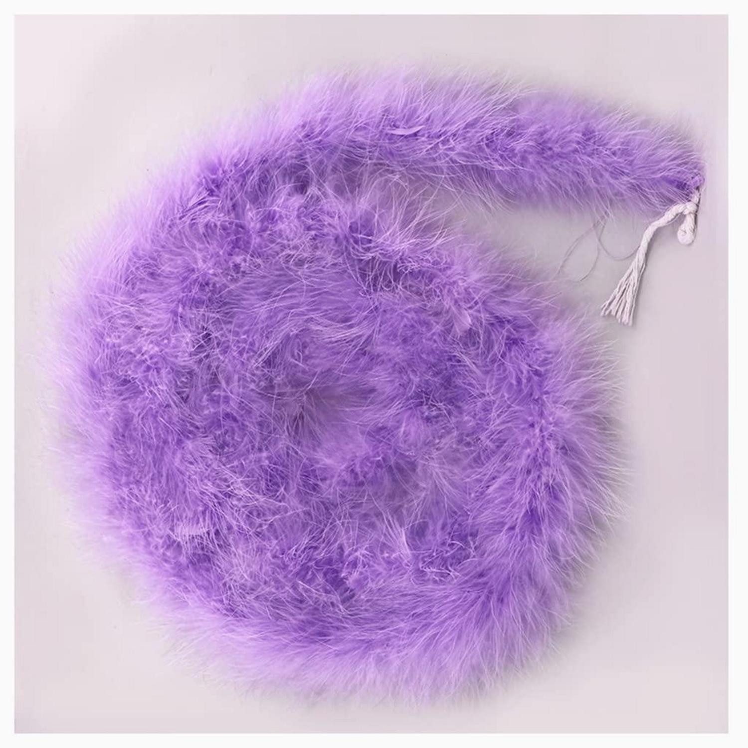 LuxusKollektion Girlande Federboa 200cm Lavendel Deko Girlande Bastelzubehör