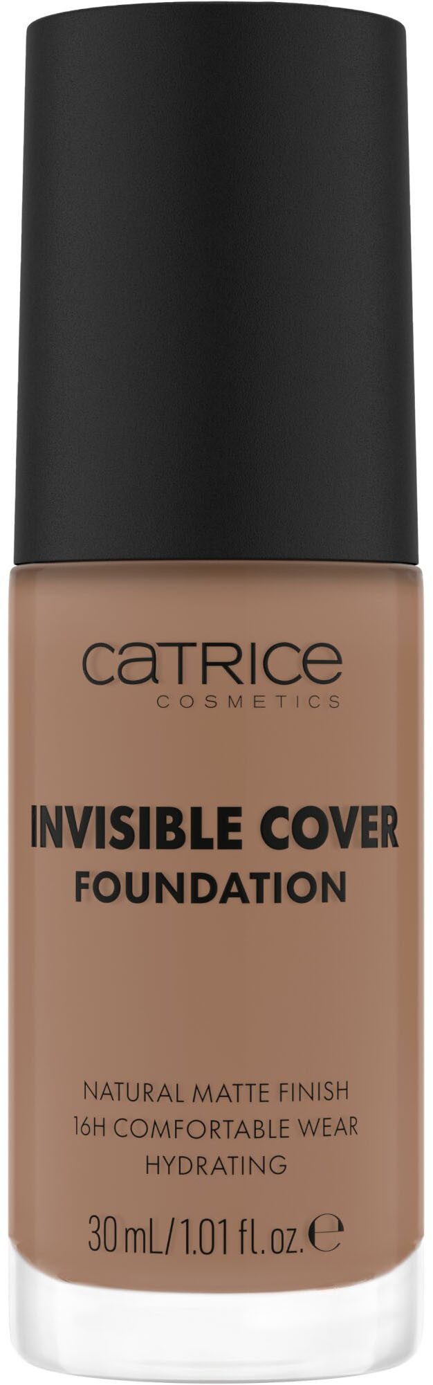 Catrice Foundation Invisible Cover Foundation, Mittlerer Farbton mit warmen, pfirsichfarbenen Untertönen