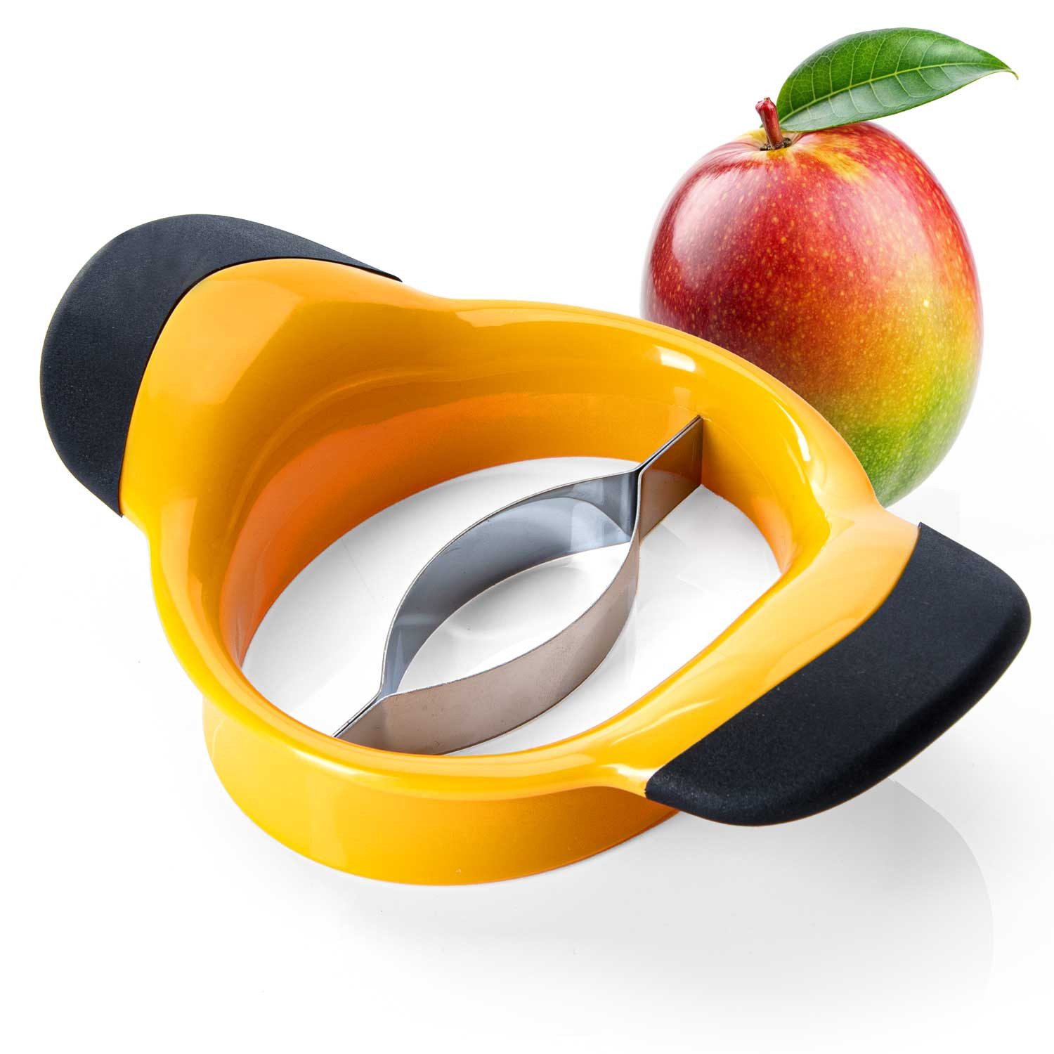 Goods+Gadgets Obstschneider Obstschneider Mangoschäler–Praktischer Mangoentkerner & Mangoschneider, (Mangoschneider), Ø 17,5cm & Spülmaschinenfest