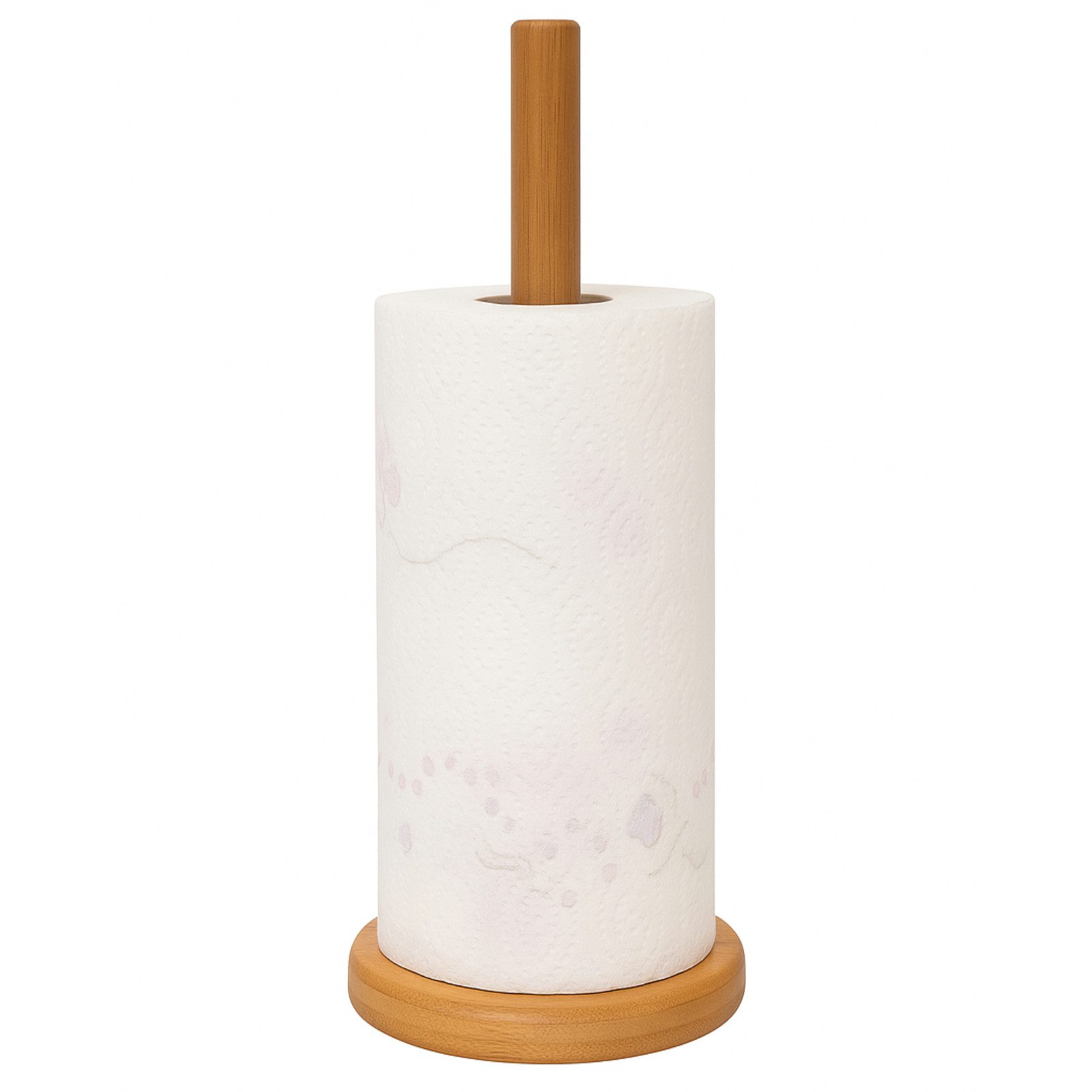 Koopman Küchenrollenhalter Papiertuchhalter Bambus 32 cm Holzständer Rund K günstig online kaufen