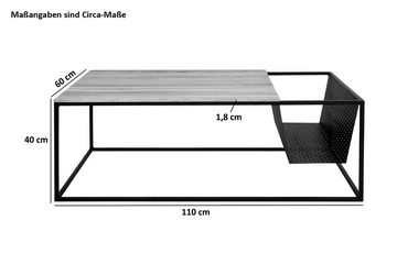Junado® Couchtisch Dari, Eiche Massivholz, Stärke der Tischplatte 18mm, L 110cm