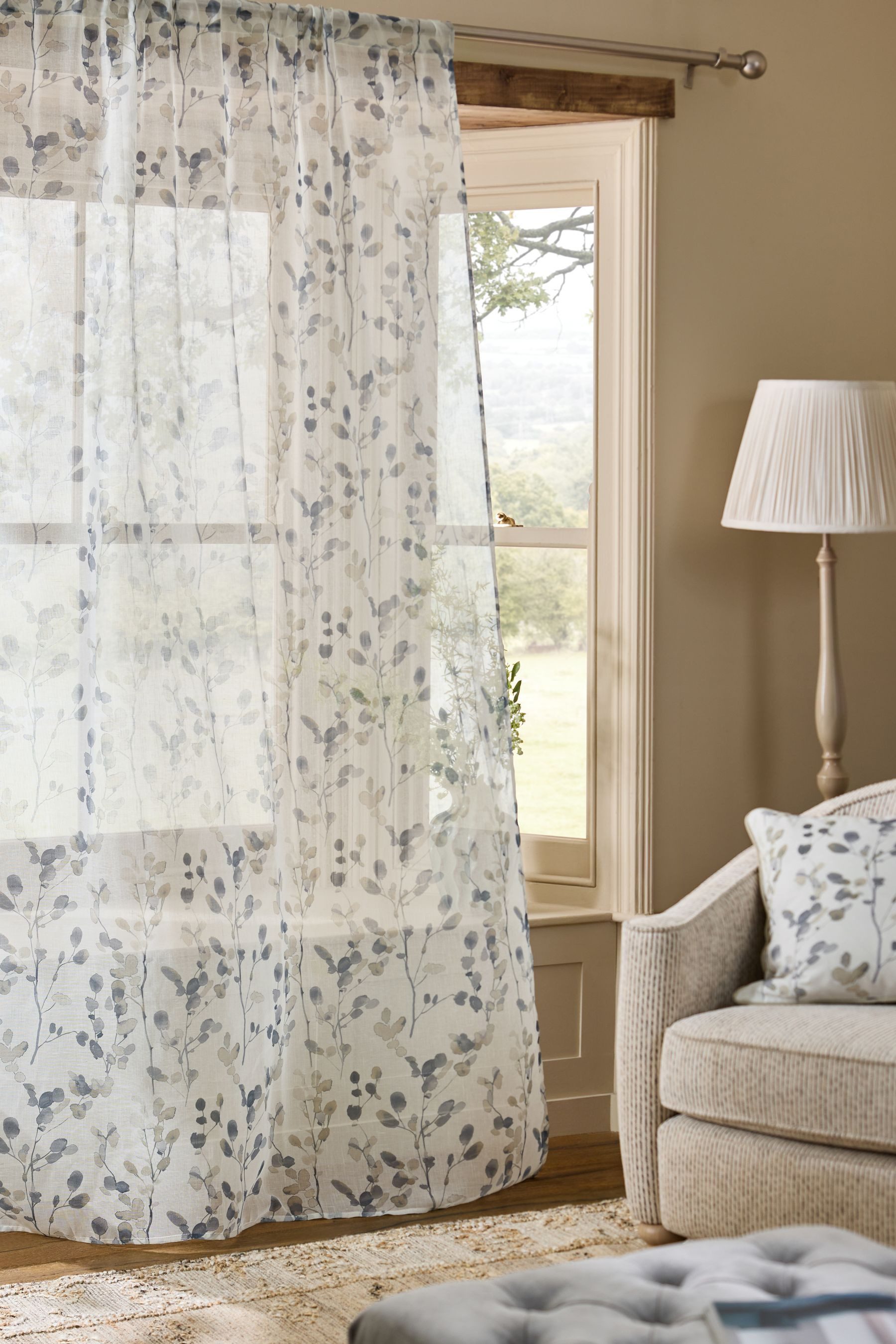 Next Gardine Ungefütterte Honesty Voile-Bahnenvorhänge (1 St), Stangendurchzug, transparent