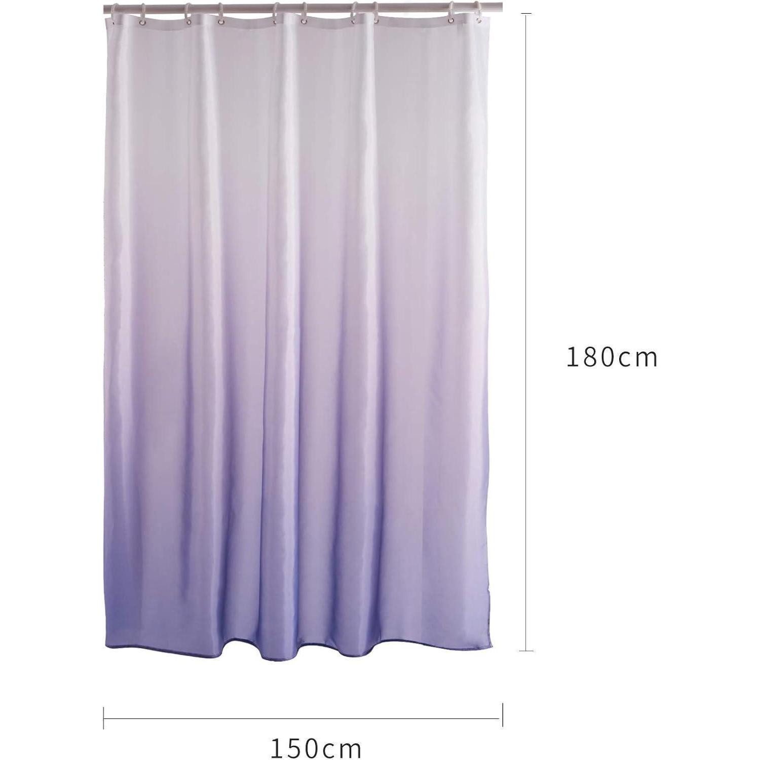 Furlinic Duschvorhang Schmaler Duschvorhang Polyester Textil Schimmelresistent 150x180