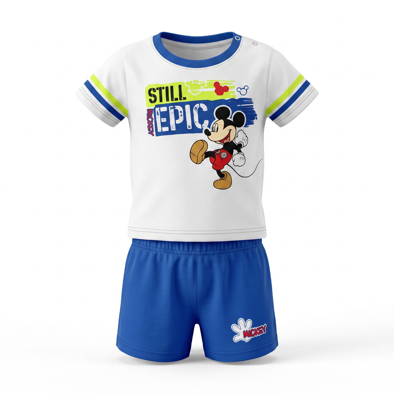 Disney Print-Shirt Disney Mickey Maus Baby 2tlg.Set Kleinkind T-Shirt plus Shorts Gr. 68