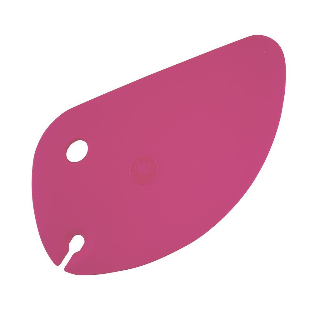 Kochblume Teigschaber Teigkarte, mit Aussparung für Knethaken pink
