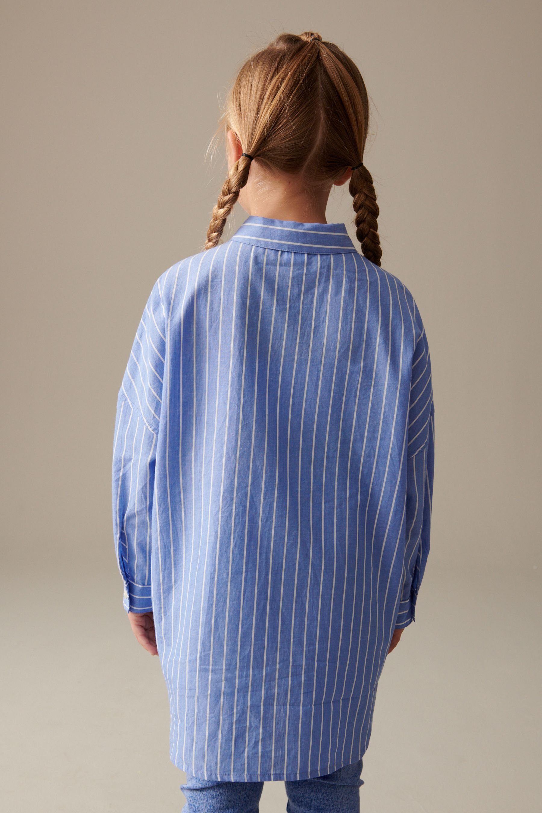 Next Oversize-Shirt Stripe Blue in Oversize Hemd (1-tlg)