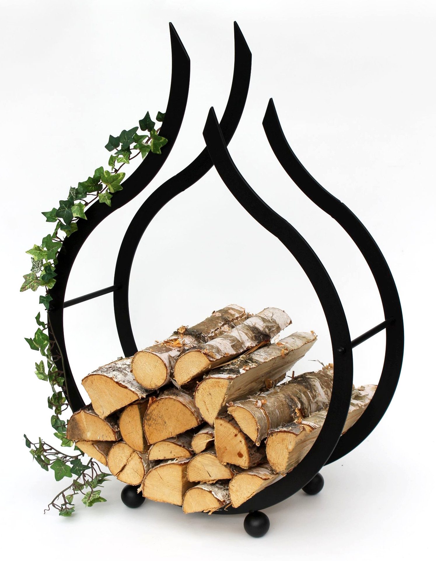 DanDiBo Kaminholzregal Flamme Kaminholzständer 78 cm Holzkorb Kaminholzhalt günstig online kaufen