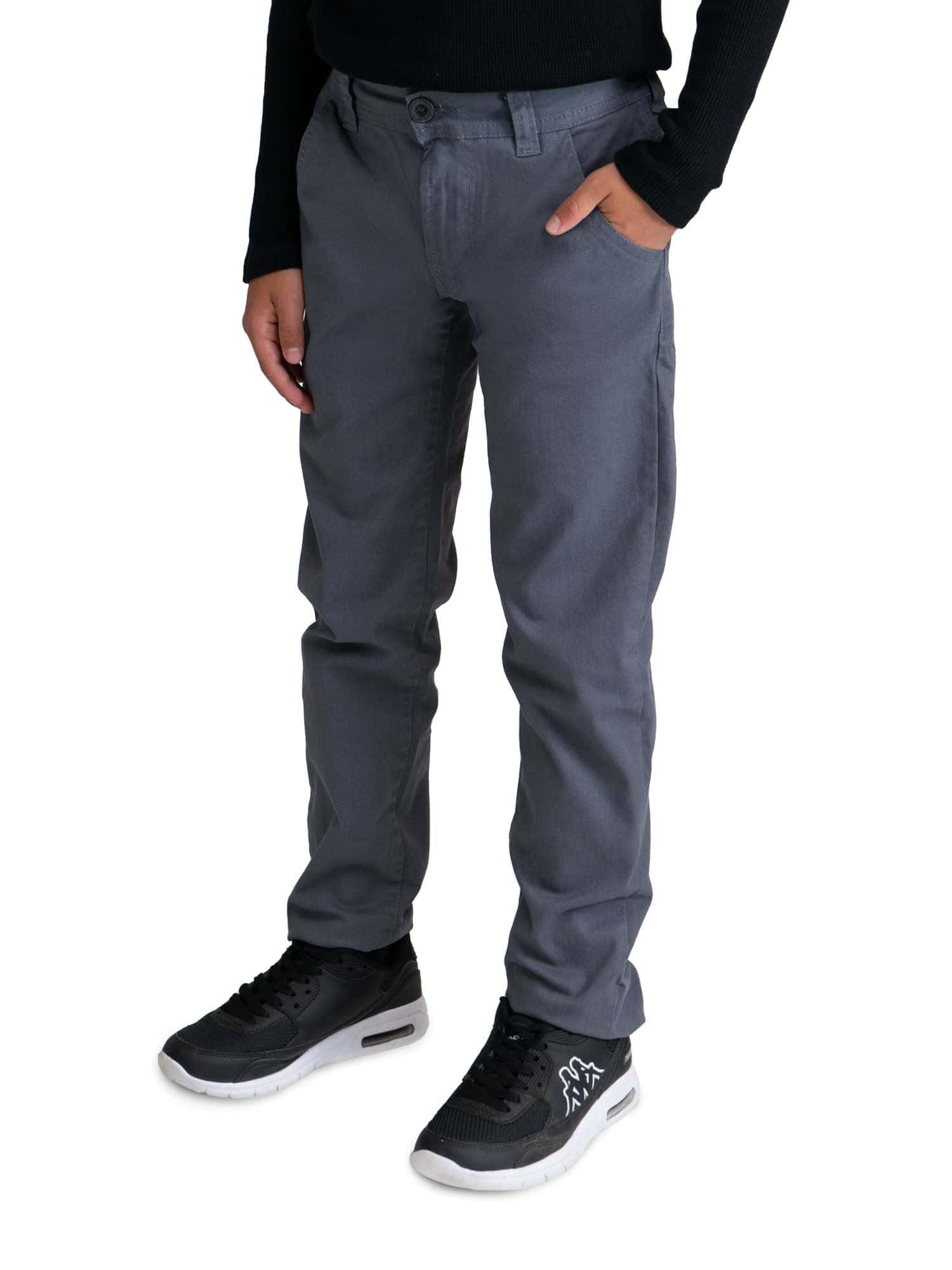 Grau Gummibund (1-tlg) Gummizug mit Chinohose BEZLIT verstellbarem mit 30315 Bund Chinohose Jungen