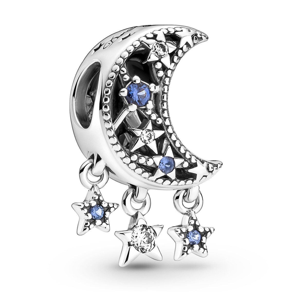 Pandora Sternanhänger Silber Charm Mondsichel & Sterne