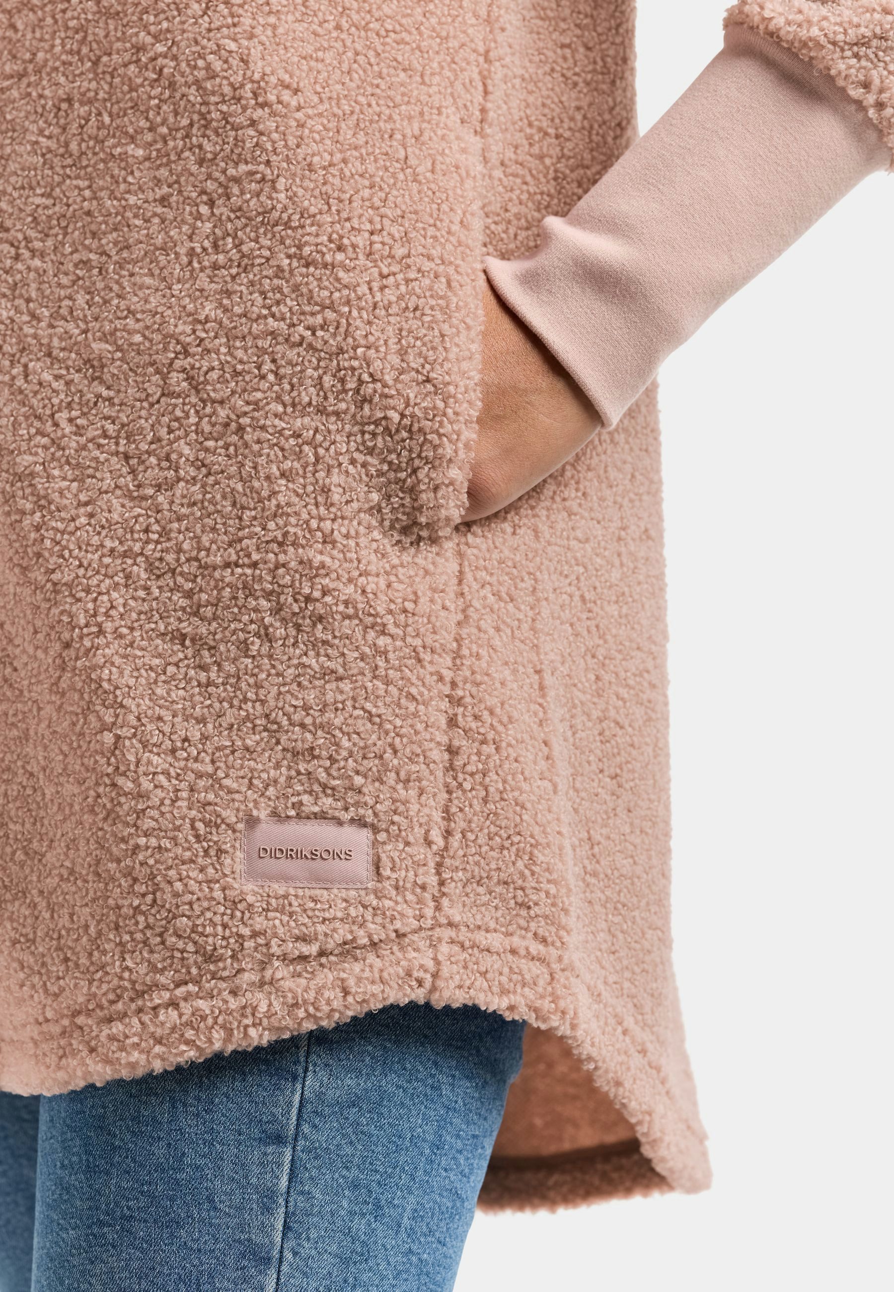 Didriksons Plüschjacke Damen Pile Teddy TOLA mit Taschen