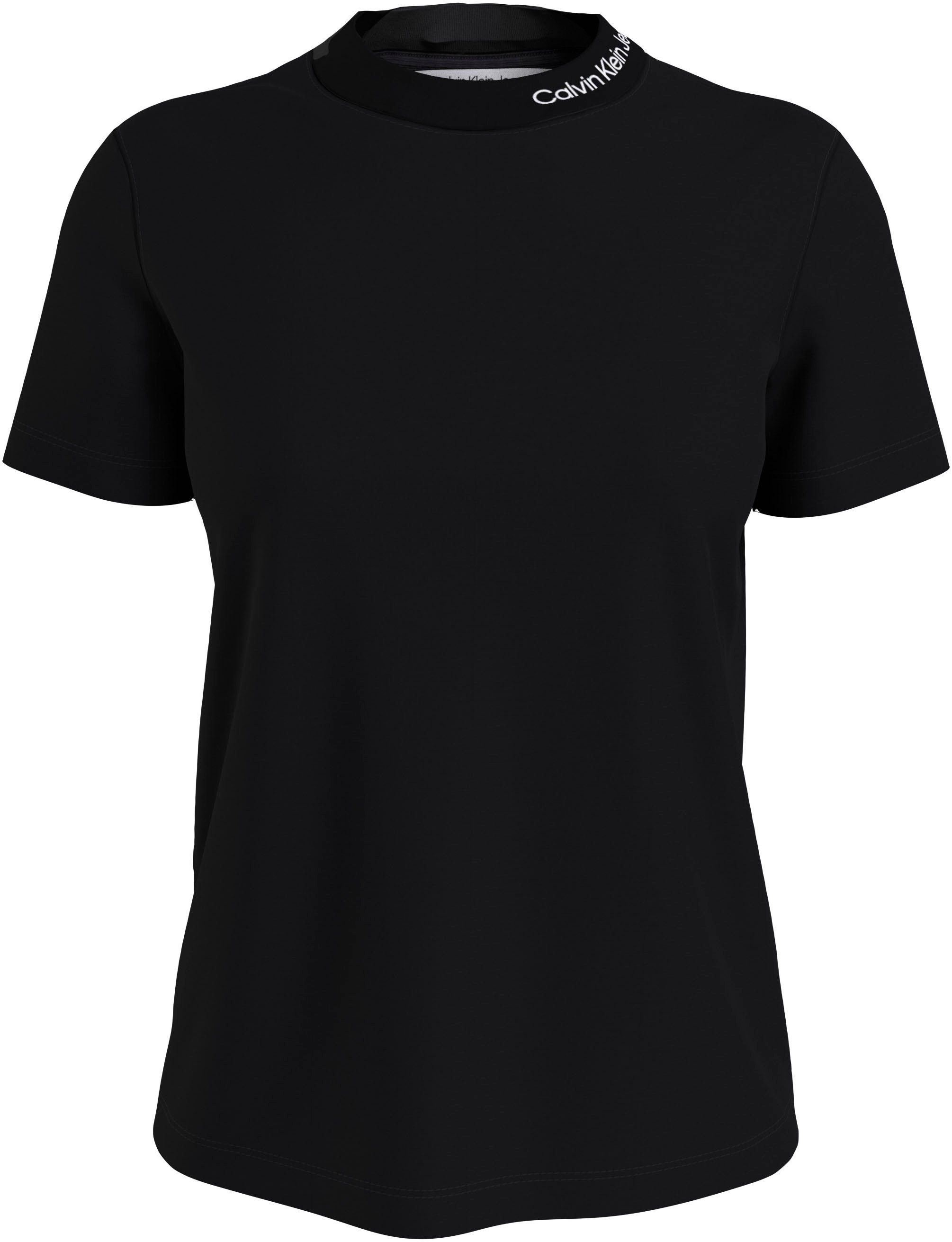 Calvin Klein Jeans T-Shirt EMBROIDERED NECKLINE TEE Ck Black