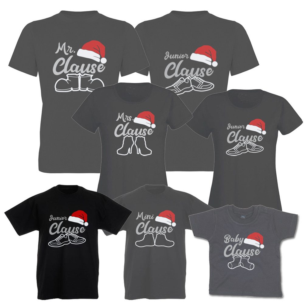 G-graphics T-Shirt Familie Clause - Mr., Mrs., Junior, Mini & Baby (Partner- & Familienset, Einzelteile zum selbst zusammenstellen) Kinder- & Erwachsenen-T-Shirt-Set mit Frontprint