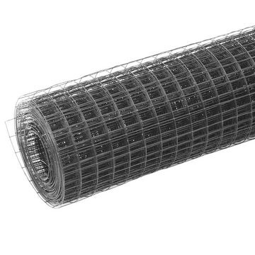 vidaXL Gartentor Drahtzaun Stahl mit PVC-Beschichtung 10x1,5 m Grau