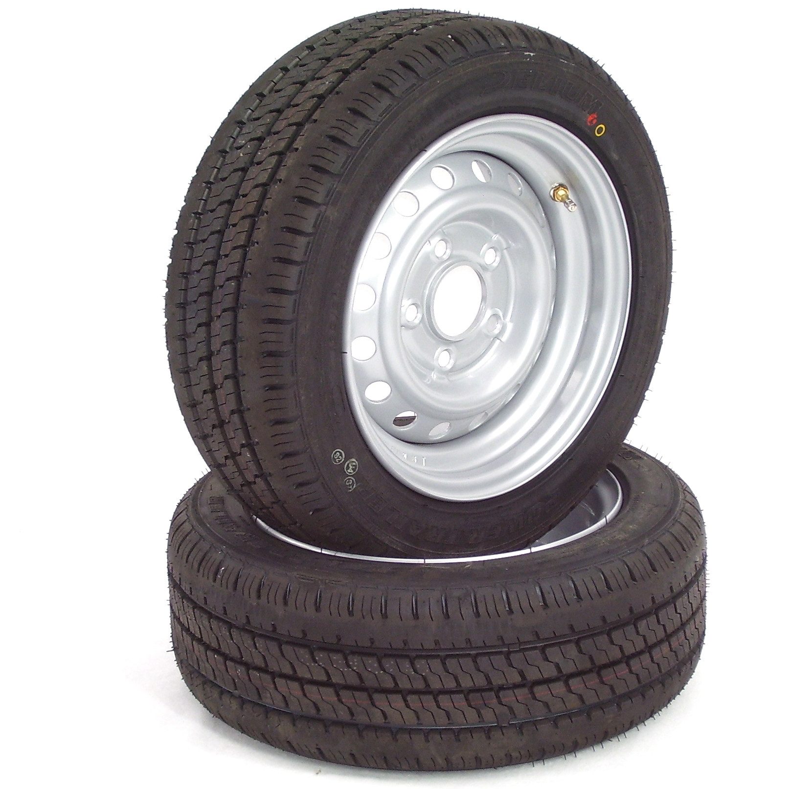 Apex Anhänger 2x Kompl. Anhängerrad Reifen 195/50 R13 112x5 104/102N 900kg TB130, 1-tlg.