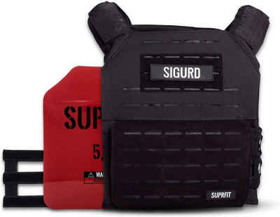 SF SUPRFIT Gewichtsweste Sigurd 3D, für Männer & Frauen - erweiterbar bis auf 17kg, Trainingsweste mit Gewichten für Kraft-& Cross Training oder Calisthenics, Weighted Vest, Weight Vest