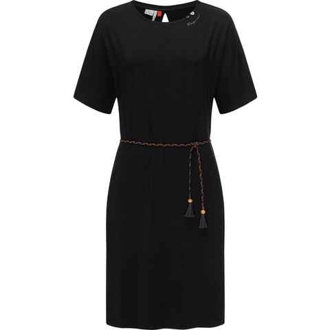 Ragwear Jerseykleid Kass stylisches Shirtkleid mit geflochtenem Gürtel