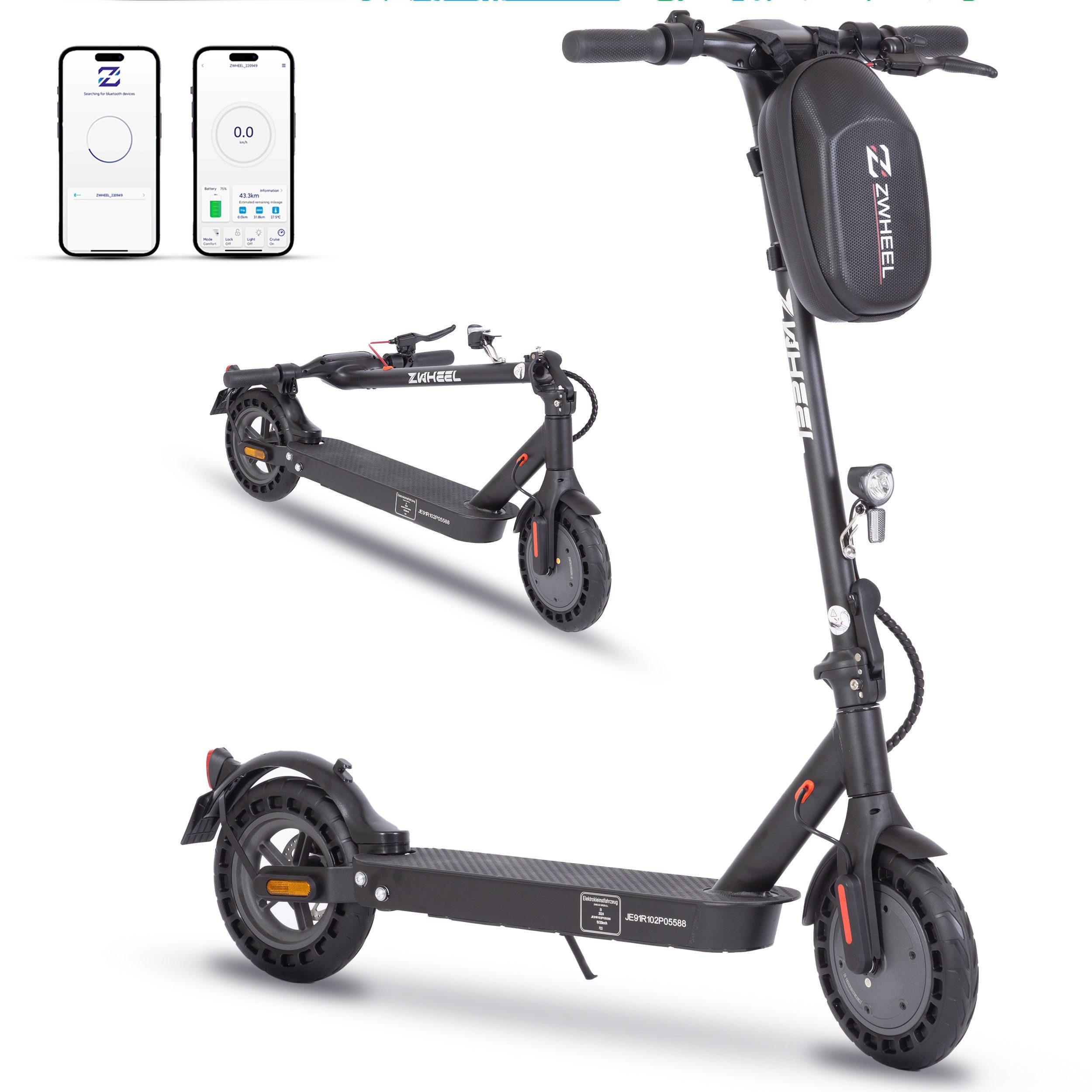 E-Scooter 10 Zoll E9T E-roller mit Straßenzulassung (ABE)
