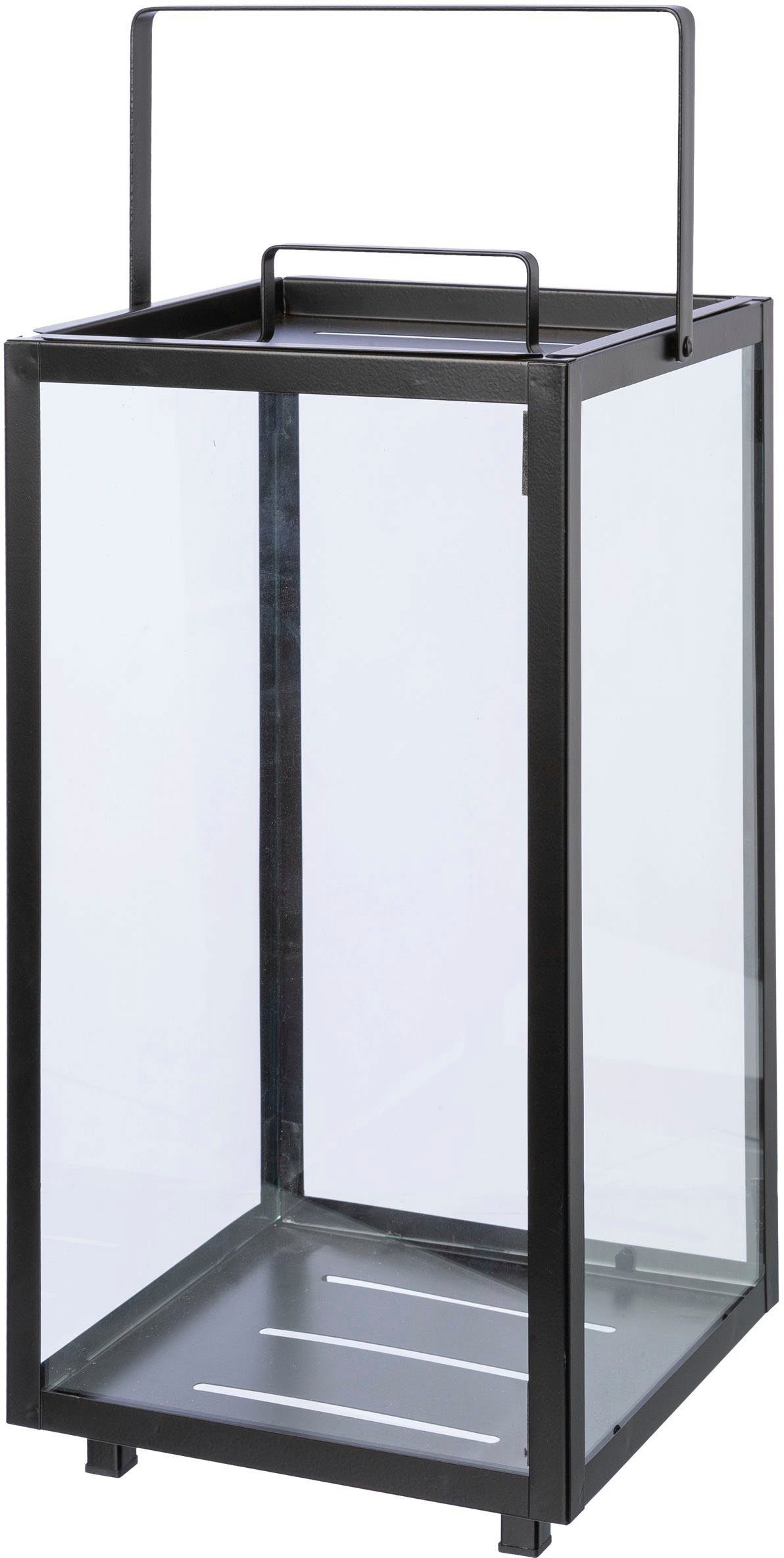 OTTO home Kerzenlaterne Anela, Stumpenkerzenhalter (Set, 2 St), Kerzenhalter aus Metall und Glas