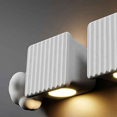 Karman Wandleuchte Binarell LED Weiß Matt Weiß-Matt, Warmweiß (3000K)