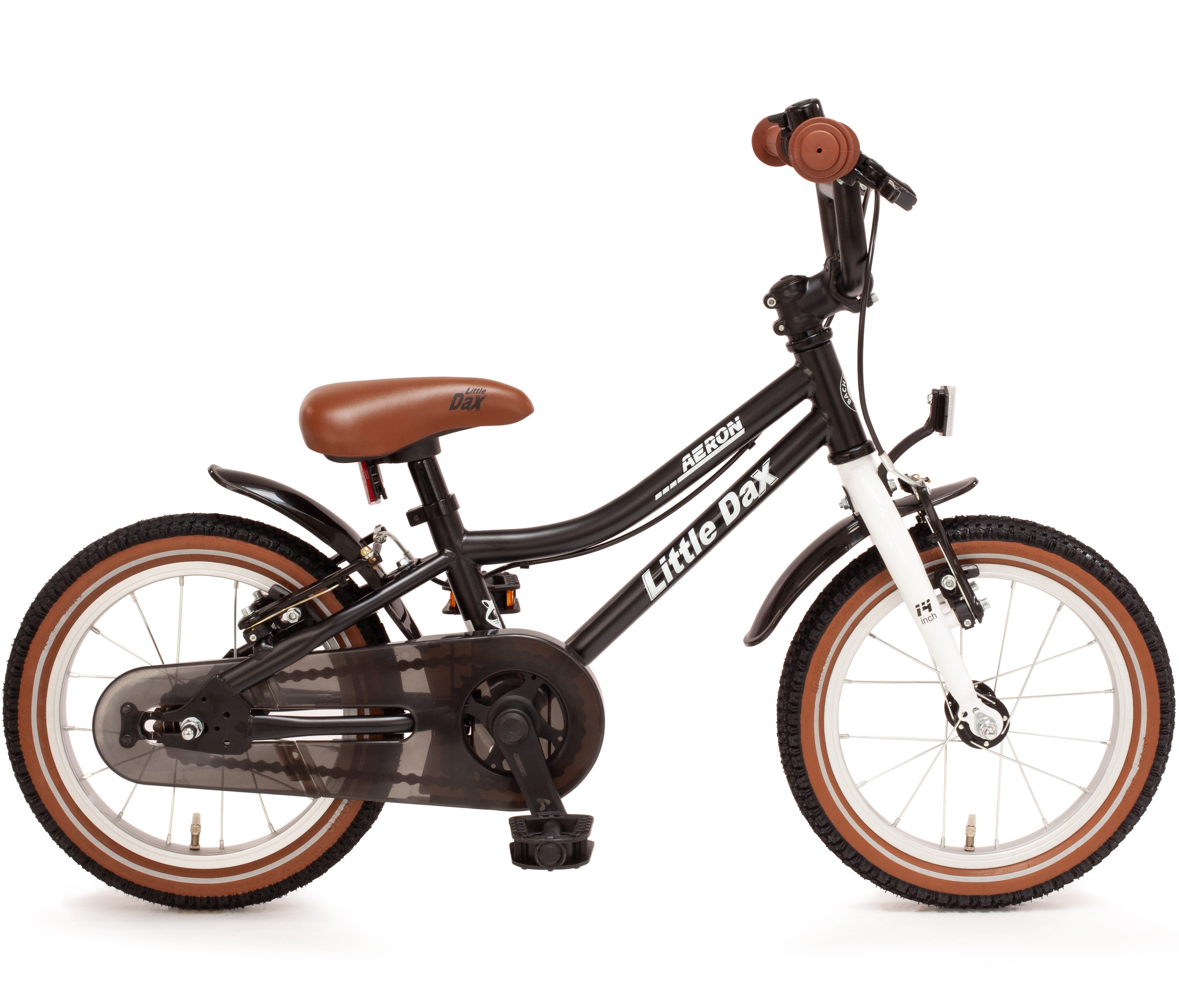 Bachtenkirch Kinderfahrrad 14 Zoll Schwarz Fahrrad für Kinder ab 3 Jahre, Sitzhöhe 43-50 cm, Schrittlänge ab ca. 41 cm, Gewicht ca. 7 kg