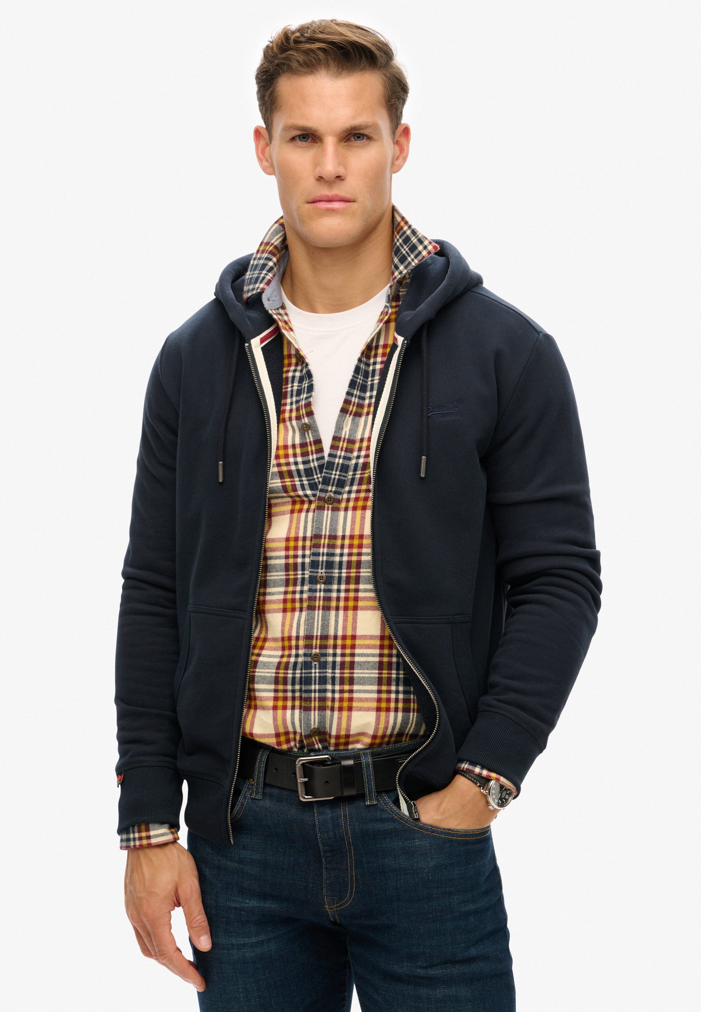 Superdry Kapuzensweatjacke ESSENTIAL LOGO ZIP HOODIE HB Baumwollmischung, s günstig online kaufen
