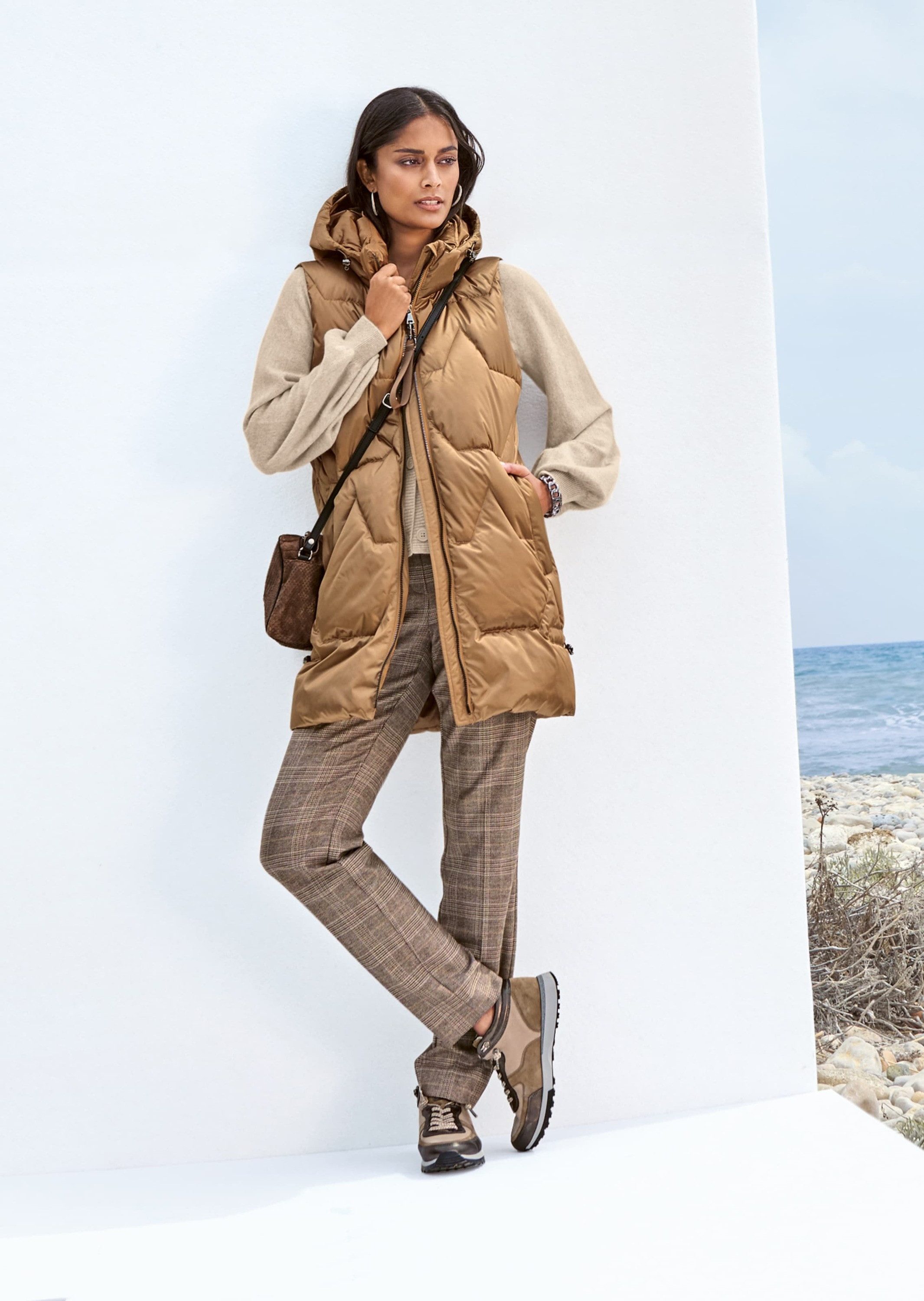 MADELEINE Kurzweste Winterwarm wattierte Longweste