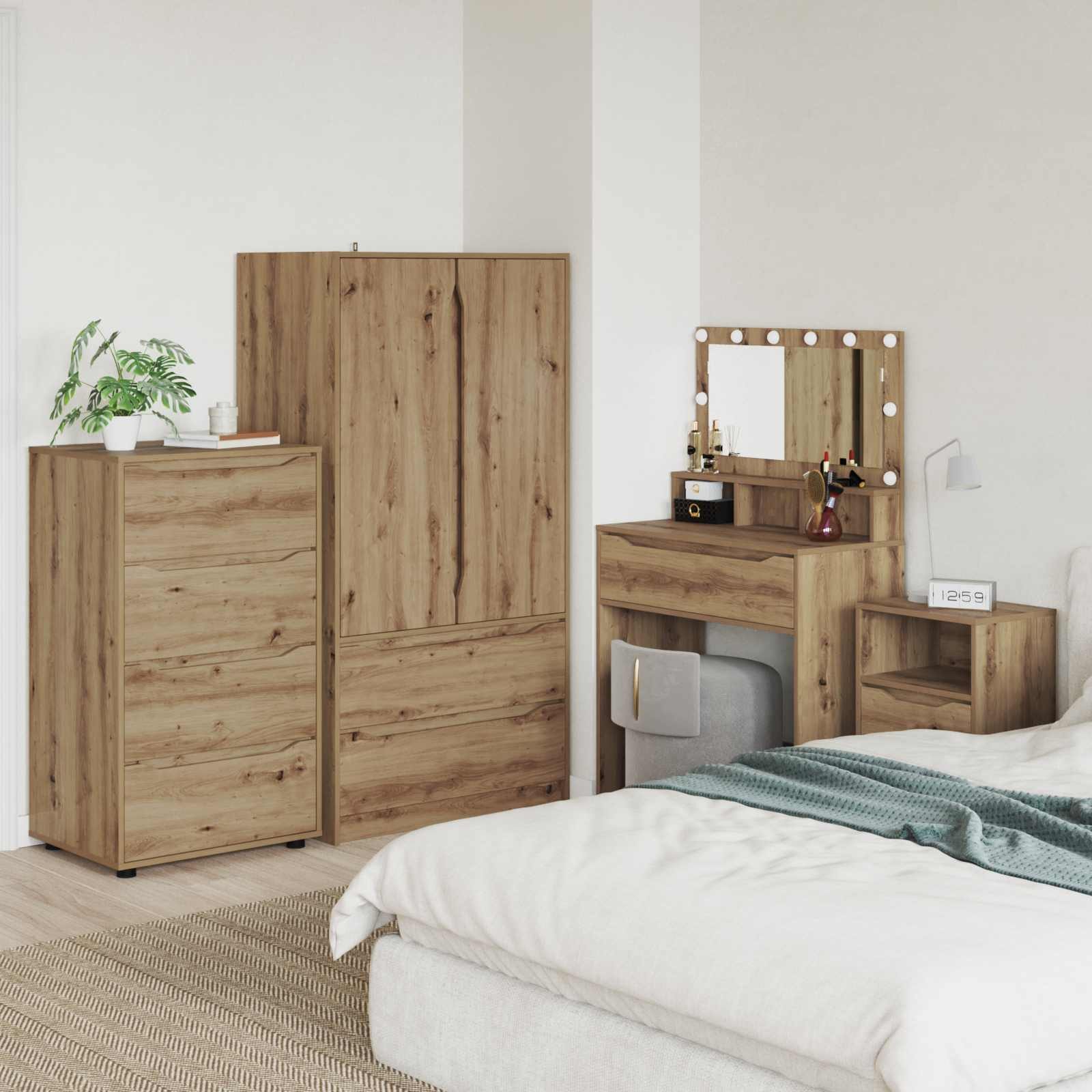 vidaXL Schranksystem Stauraumschränke 60 x 48 x 105 cm Holzwerkstoff Artisan-Eiche (1-St)