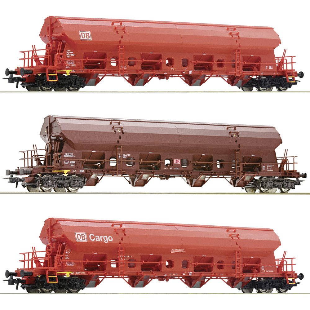 Roco Güterwagen Roco 6600153 H0 3er-Set Schwenkdachwagen der DB AG