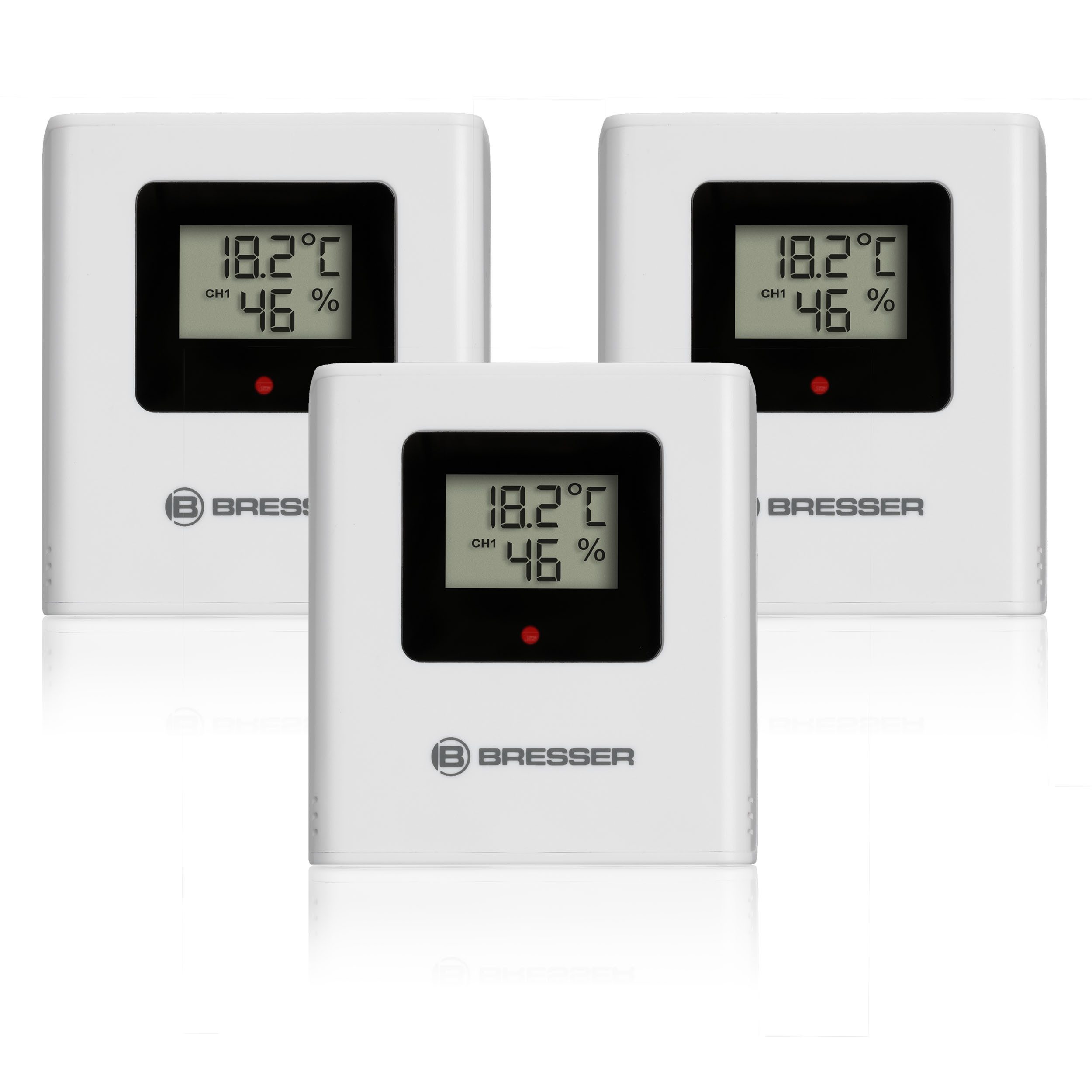 BRESSER Hygrometer BRESSER Quadro NV Thermo-Hygrometer weiß – Bild 4 von 5