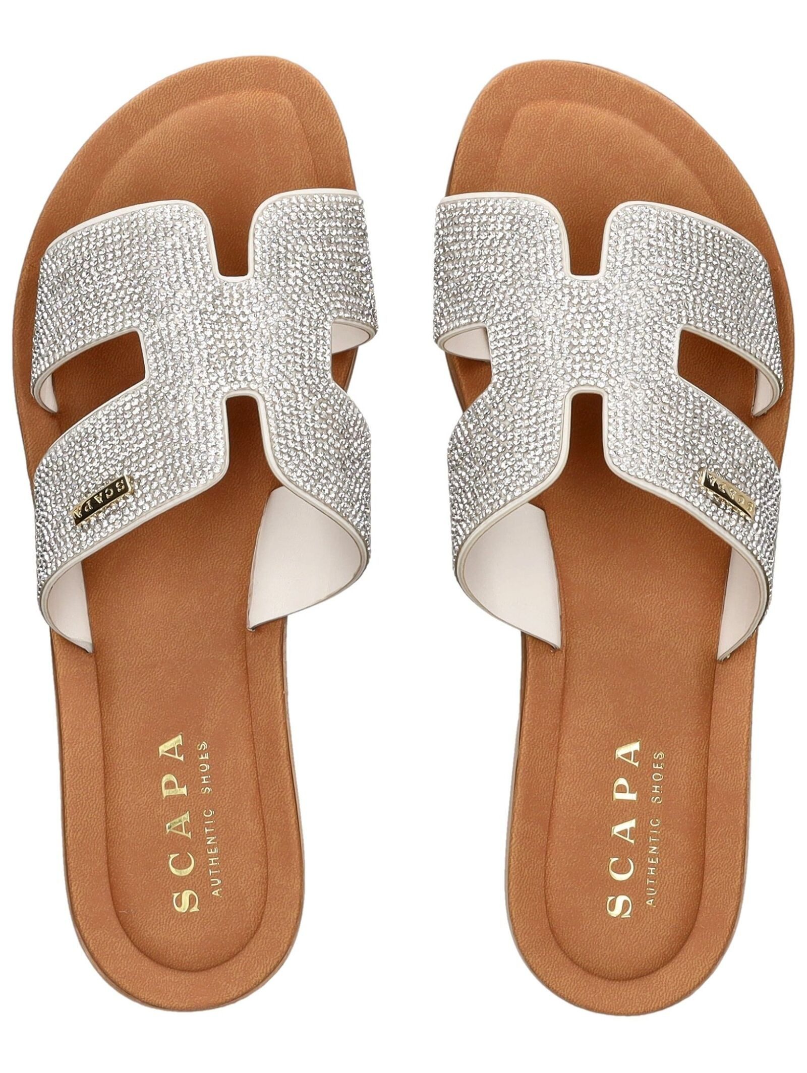 Scapa scapa Pantoletten Lederimitat/Textil Pantolette