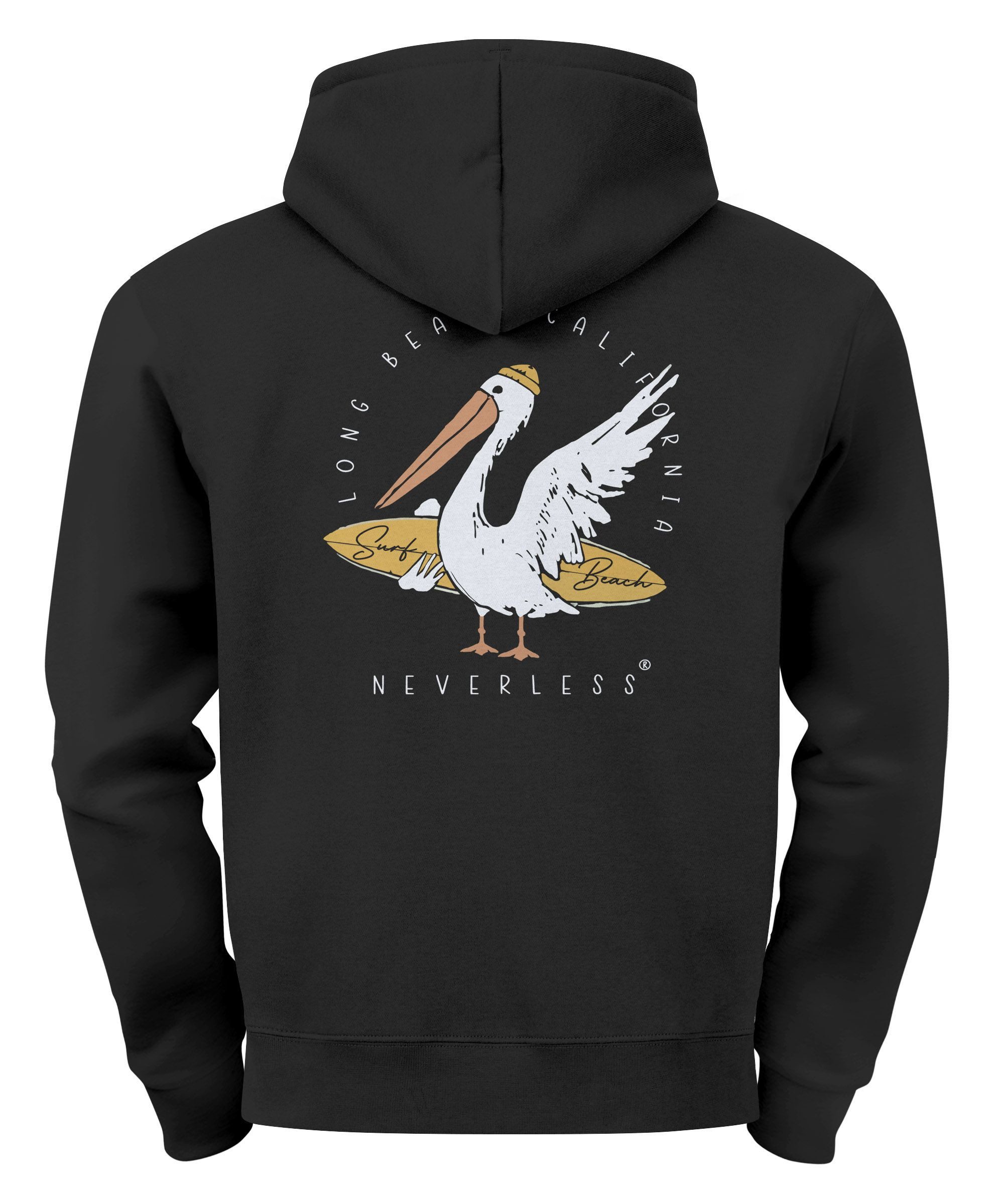 Neverless Hoodie Hoodie Backprint Pelikan Print günstig online kaufen