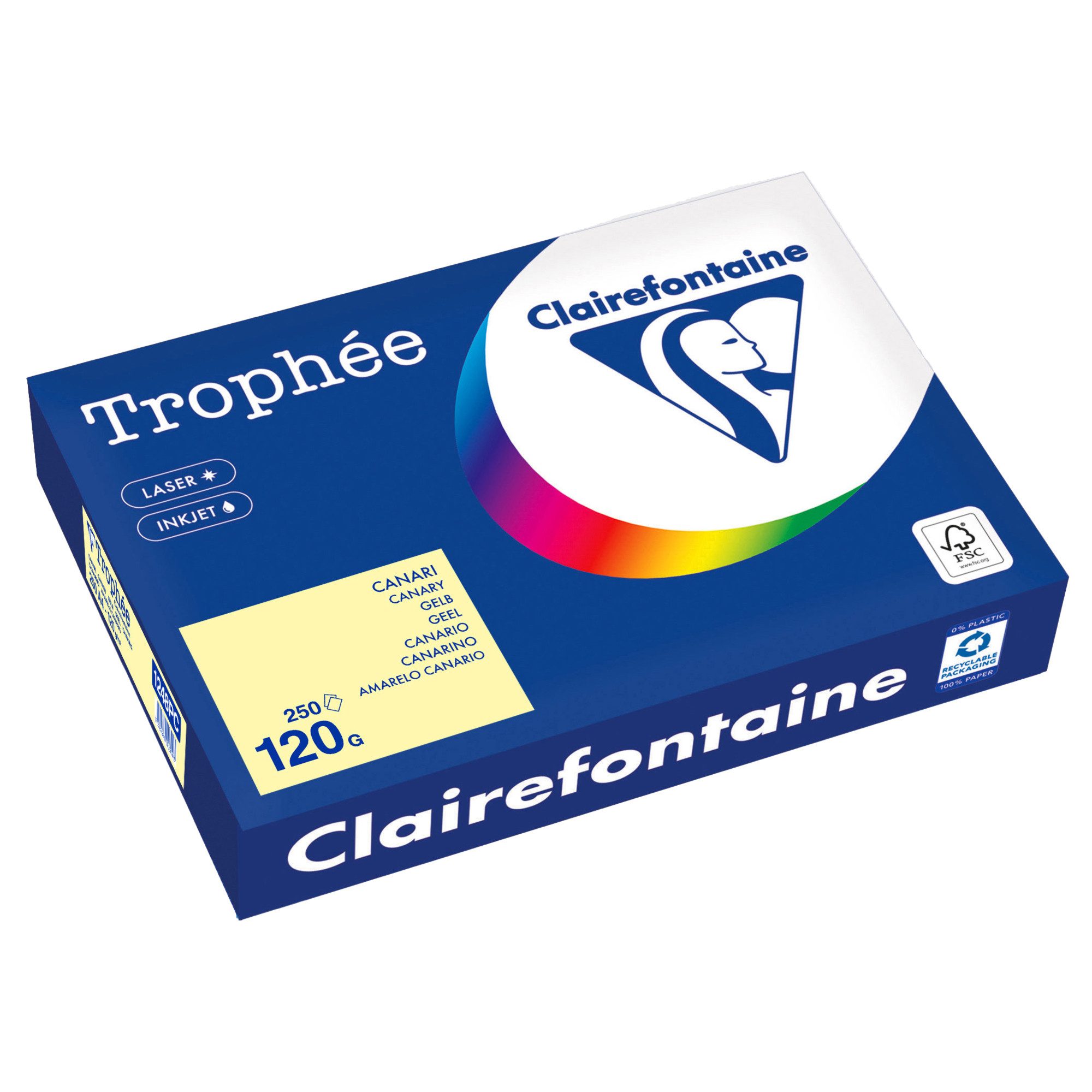 CLAIREFONTAINE Kopierpapier Kopierpapier 1248PC A4 120g gelb 250 Blatt
