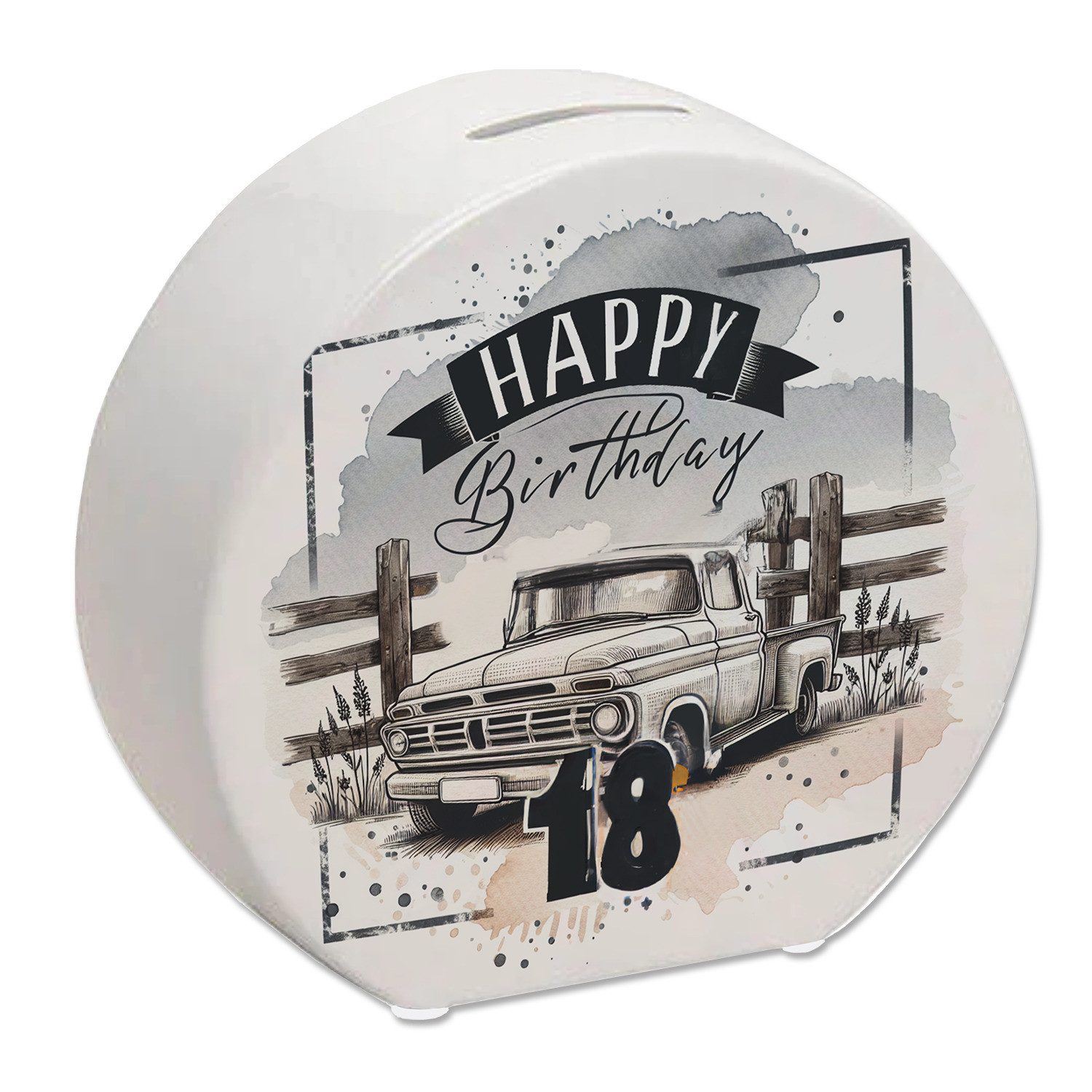 speecheese Spardose Happy Birthday 18 Auto günstig online kaufen