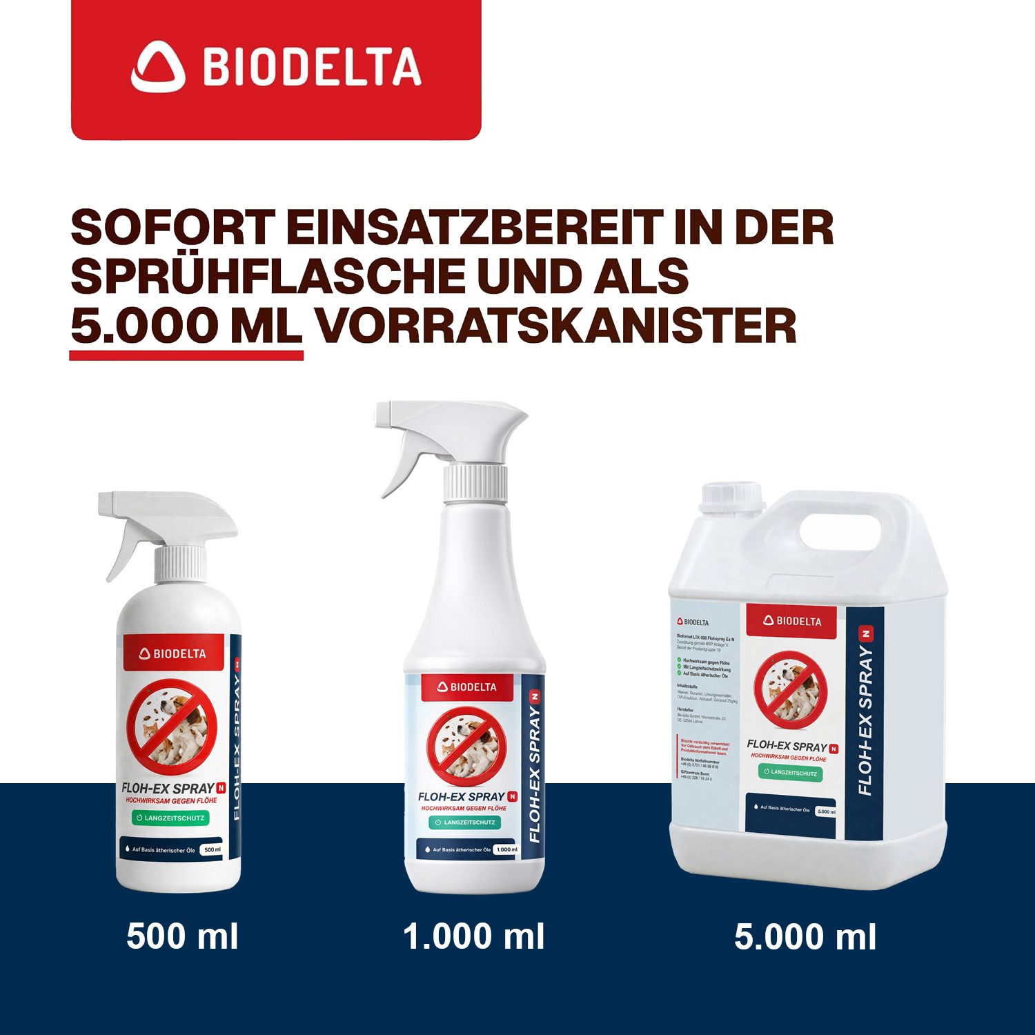 LTK-008 Biodelta Insektenspray Flohspray N, 0.5 l, Sprühflasche oder Kanister, 500 ml – Bild 4 von 5