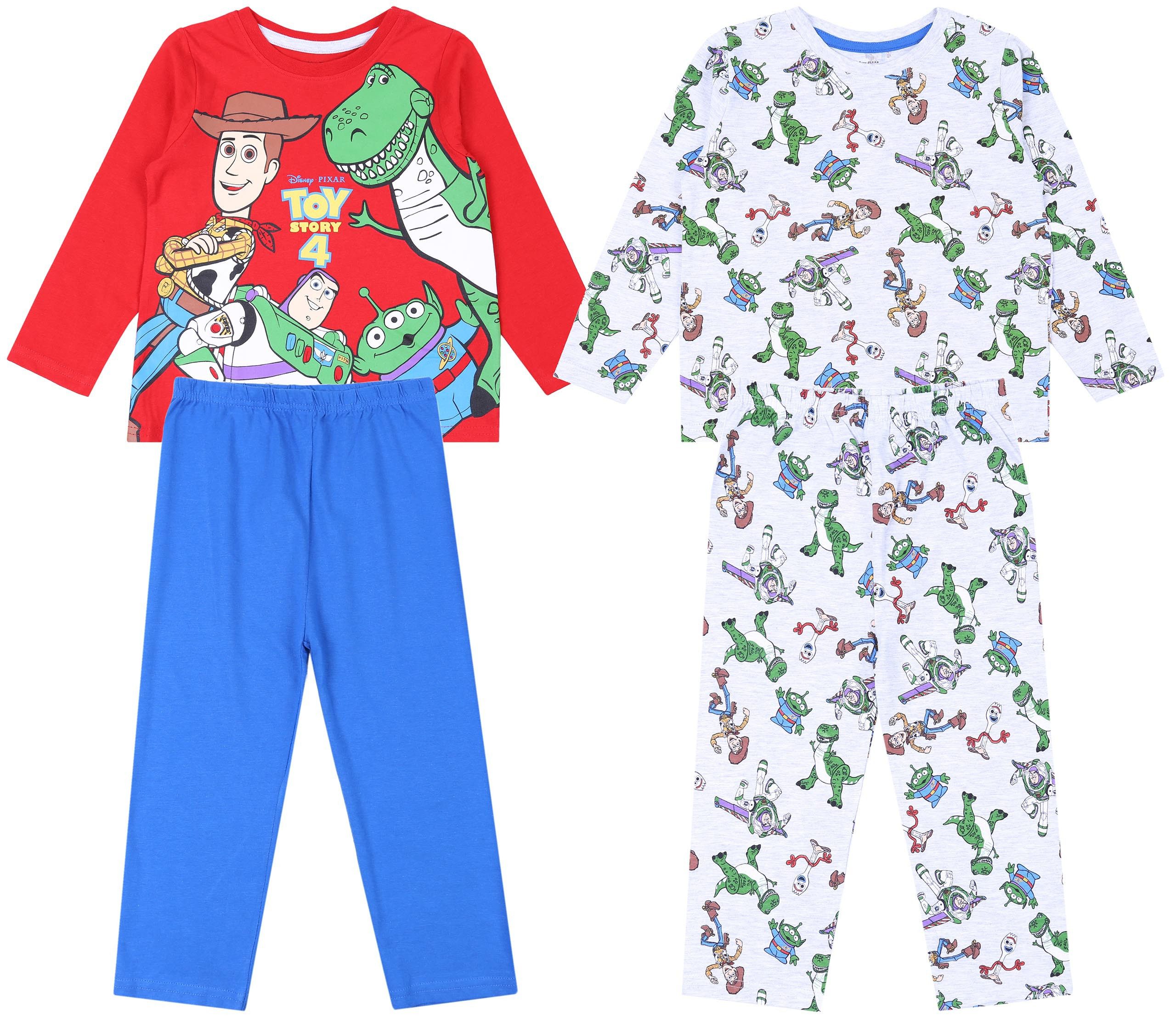 Disney Pyjama 2x Schlafanzug/Pyjama für Jungen Toy Story DISNEY 4-5 Jahre