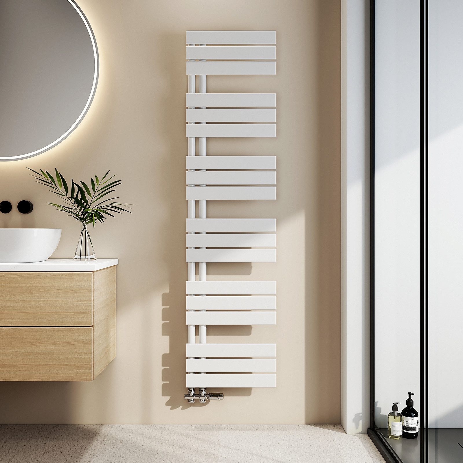 EMKE Badheizkörper Flach Paneelheizkörper Handtuchtrockner, 684W für 7qm Ra günstig online kaufen