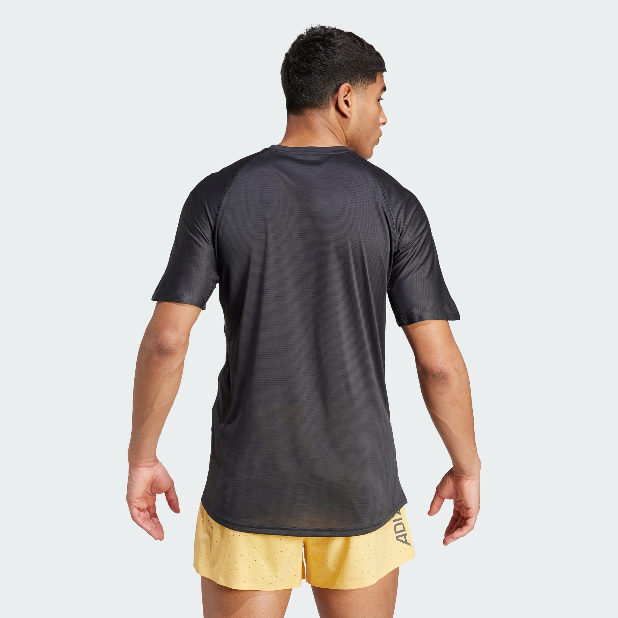 Black T-SHIRT / ADIZERO Six RUNNING Performance Laufshirt Grey adidas