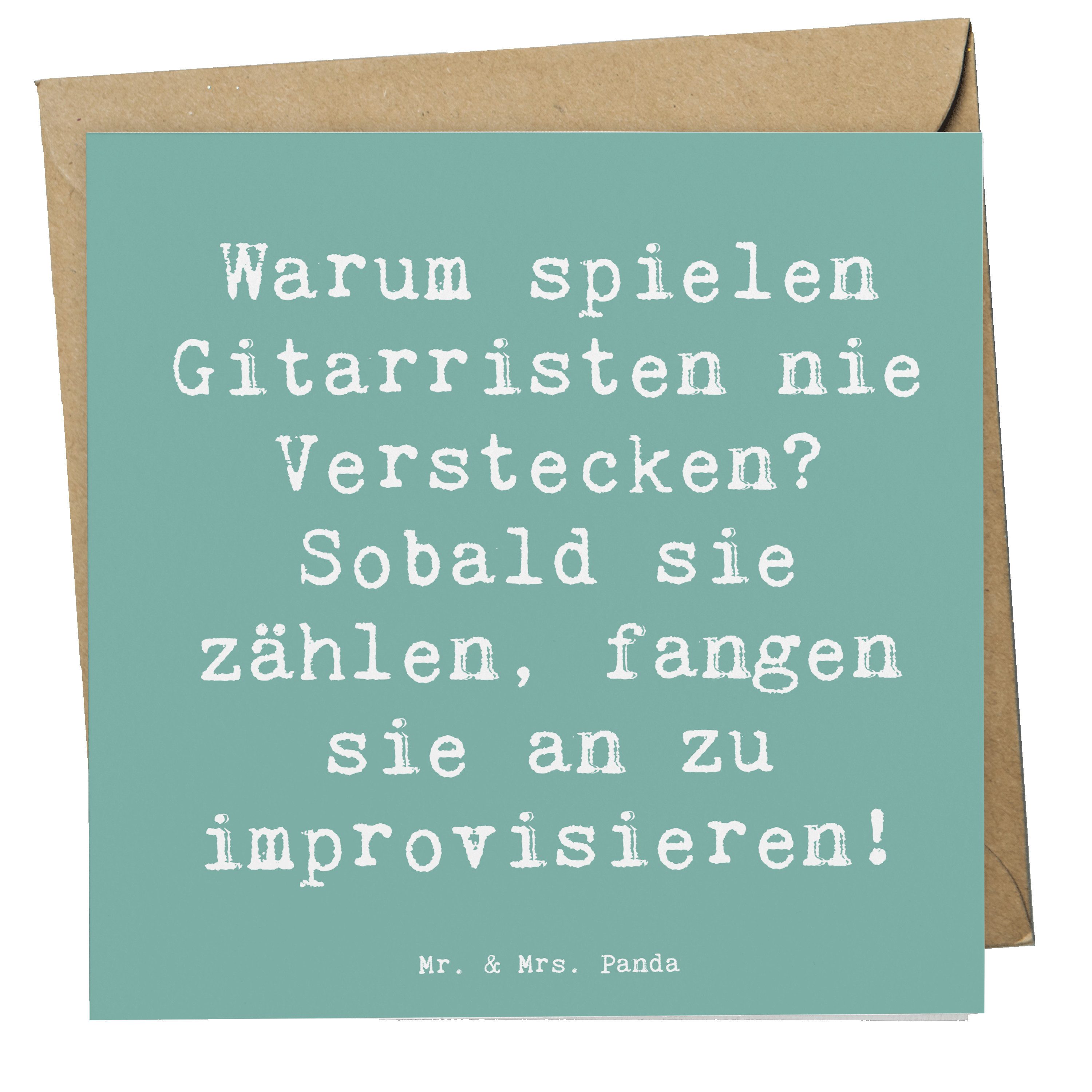 Grußkarte Gitarre Improvisation - Meeresbrise - Geschenk, Musikerwitze, Akustik