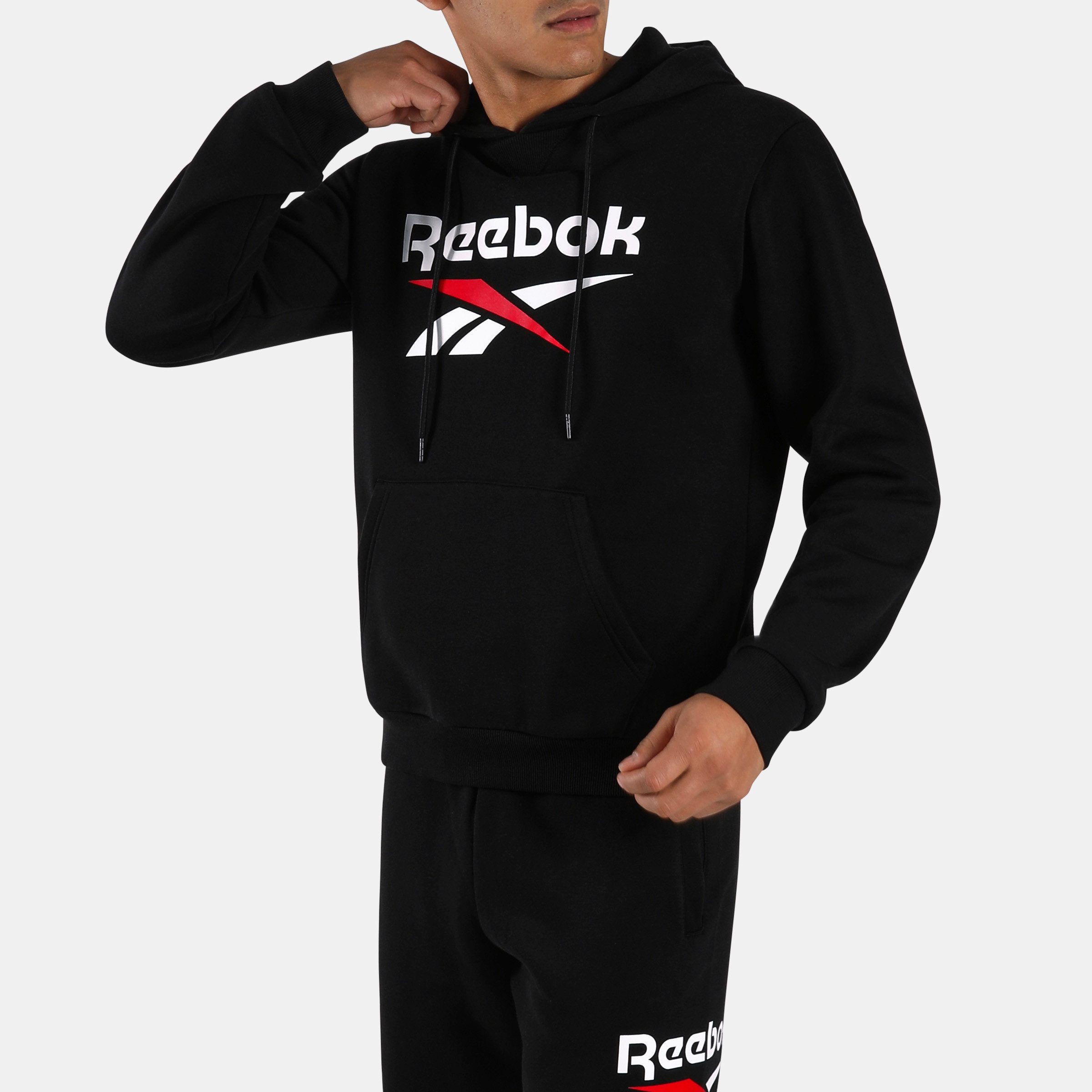 Reebok Kapuzensweatshirt TRENT 2 COL LOGO HOODY mit verstellbarer Kapuze, aus Baumwolle und Polyester