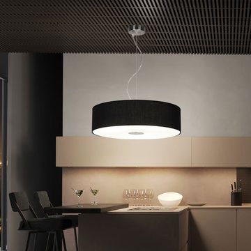 etc-shop LED-Hängeleuchte, Leuchtmittel nicht inklusive, Textil Schirm Decken Pendel Lampe Wohn Ess Zimmer Beleuchtung