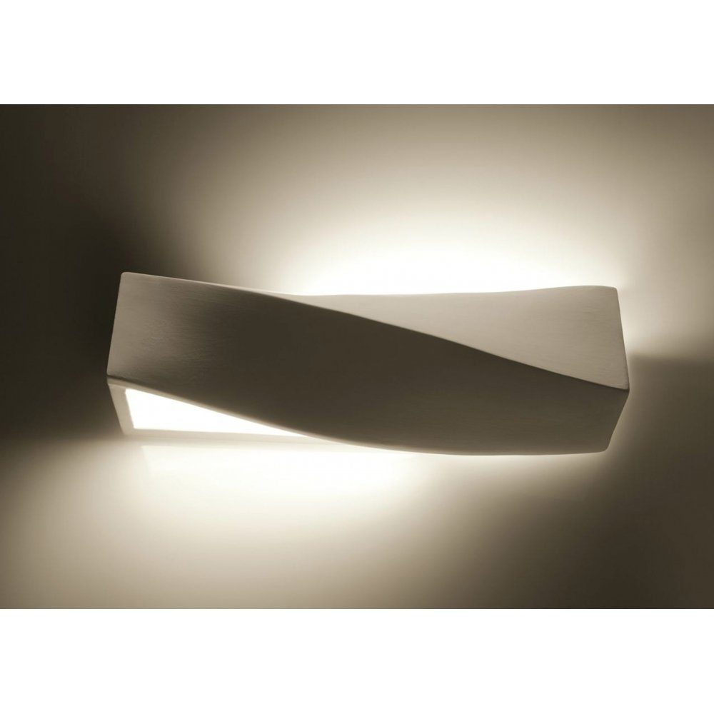 SOLLUX lighting Wandleuchte Wandlampe ca. E27, 42x12x15 1x Keramik Wandleuchte cm SIGMA