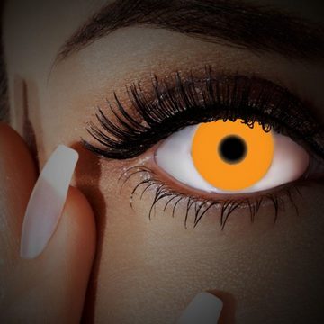 aricona Farblinsen Farbige UV Kontaktlinsen Schwarzlicht Neon leuchten Halloween, ohne Stärke, 2 Stück