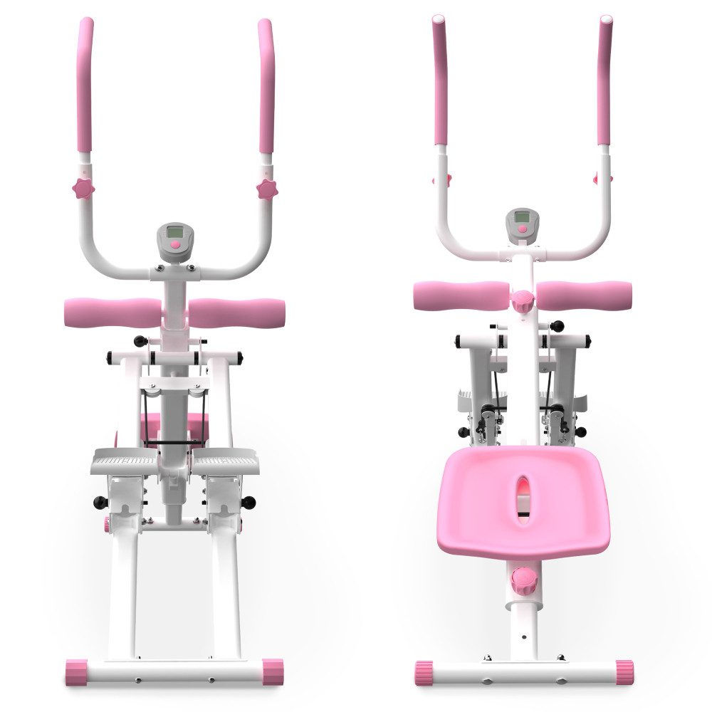 BBG Bauchtrainer 2-in-1 Treppenstepper Bauchtrainer für Zuhause, faltbares Ganzkörper-Trainingsgerät aus Stahl Q235 für Home Gym