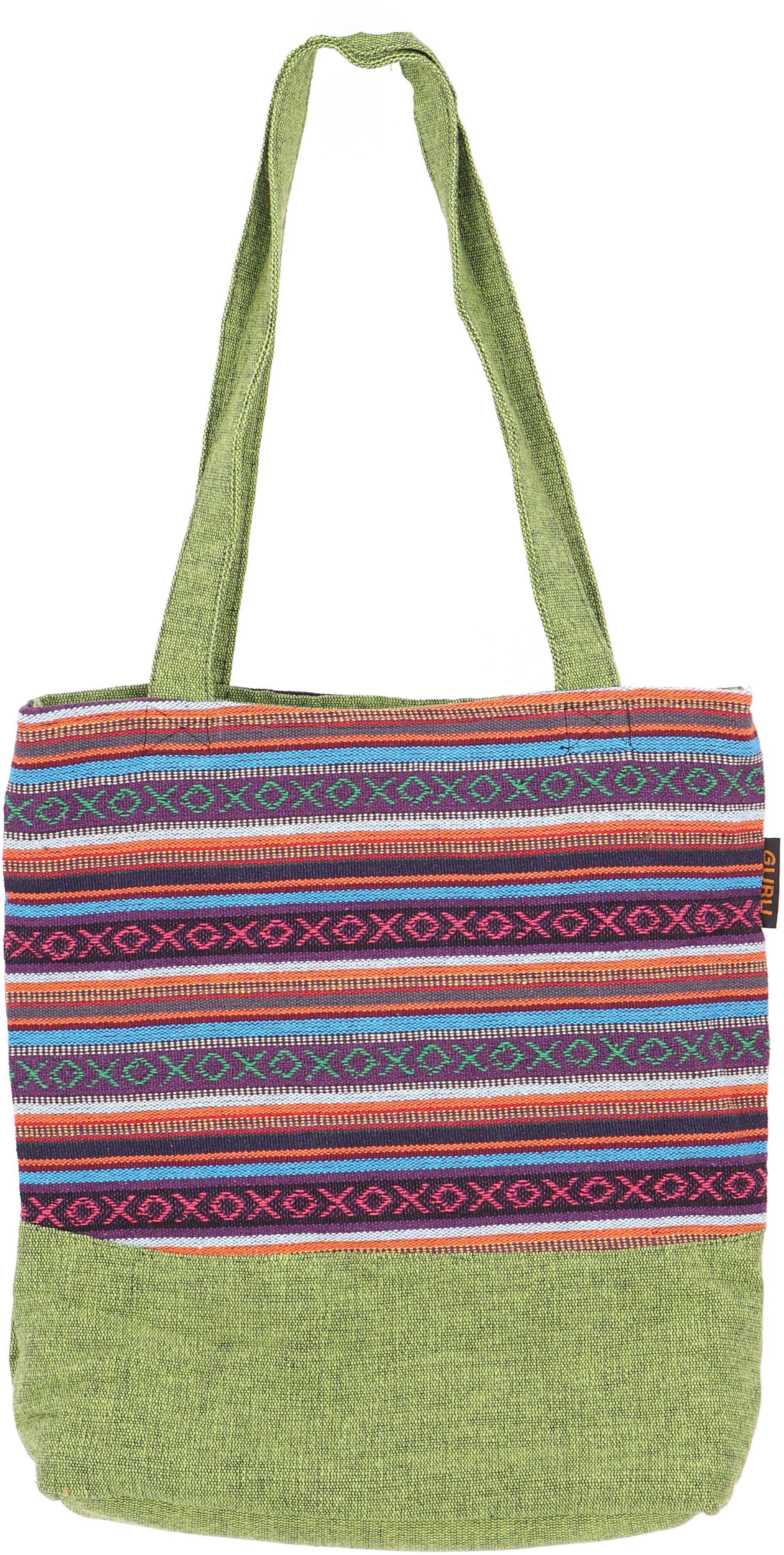 Guru-Shop Schultertasche Ethno Shopper Tasche, stabile Einkaufstasche,..
