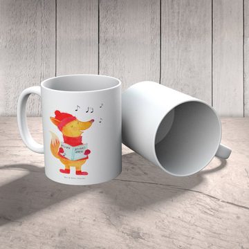 Mr. & Mrs. Panda Tasse Fuchs Sänger - Weiß - Geschenk, Tasse Sprüche, Tasse Motive, Kaffeebe, Keramik, Herzberührende Designs