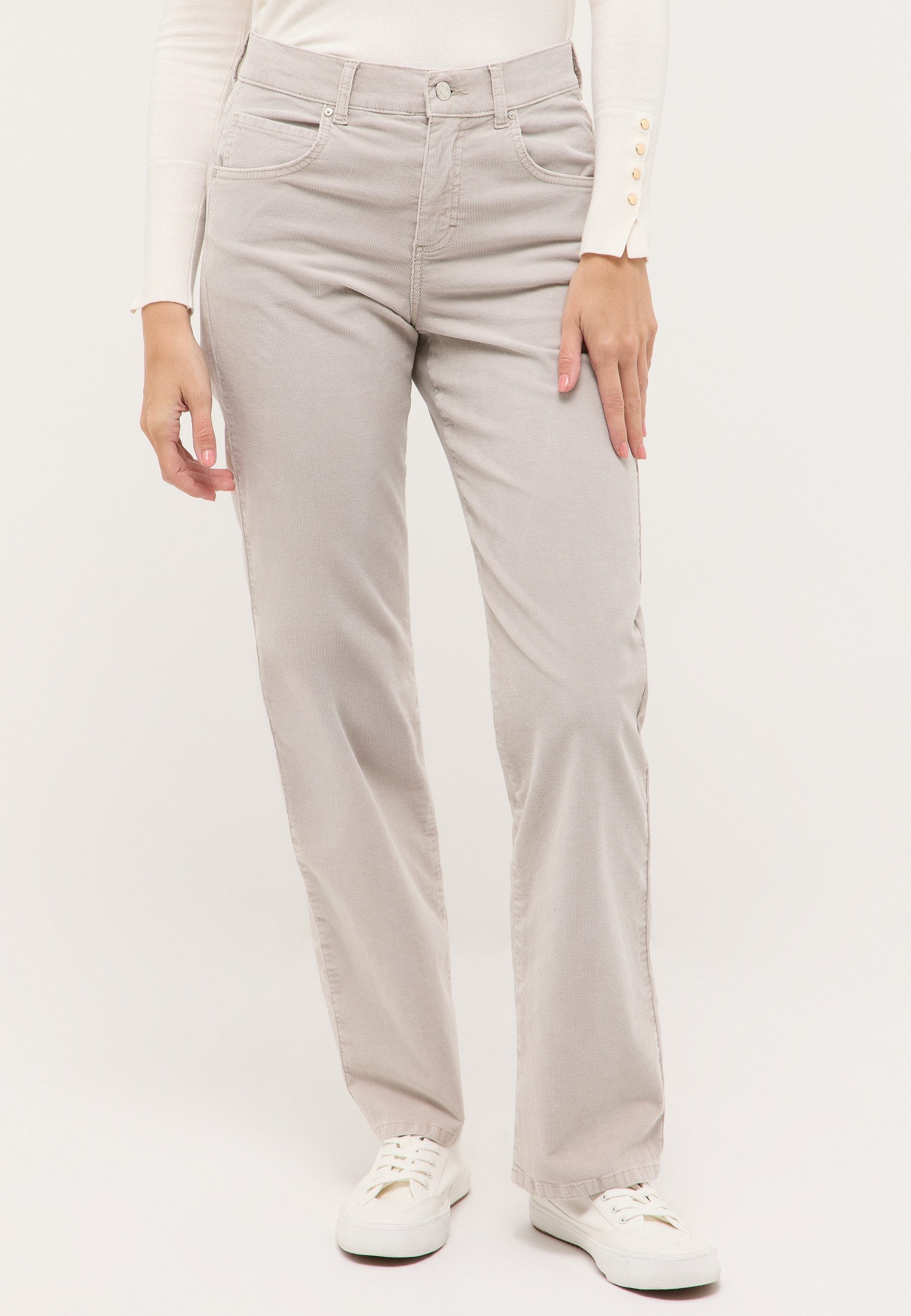 ANGELS Cordhose Angels Jeans Damen Cordhose Lara - beige (1-tlg)