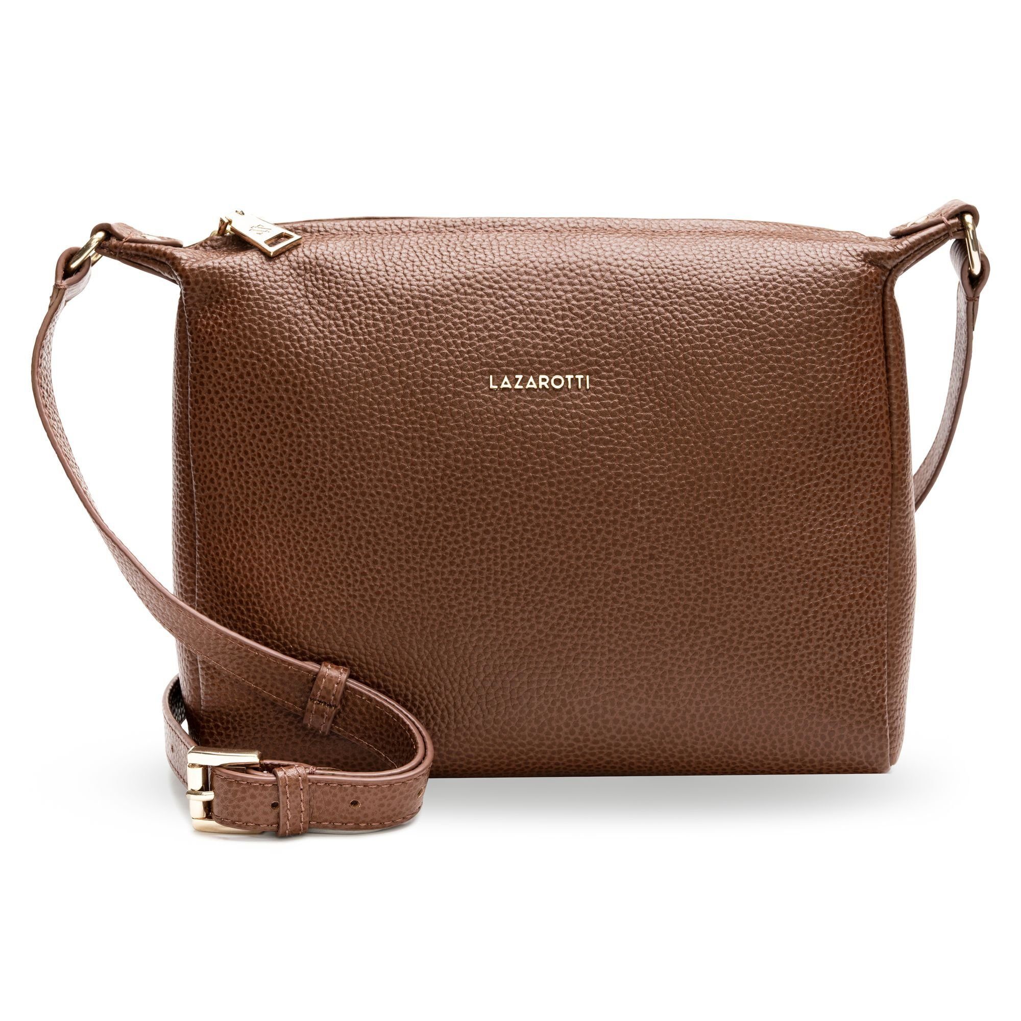 Lazarotti Umhängetasche Bologna Leather, brown Leder