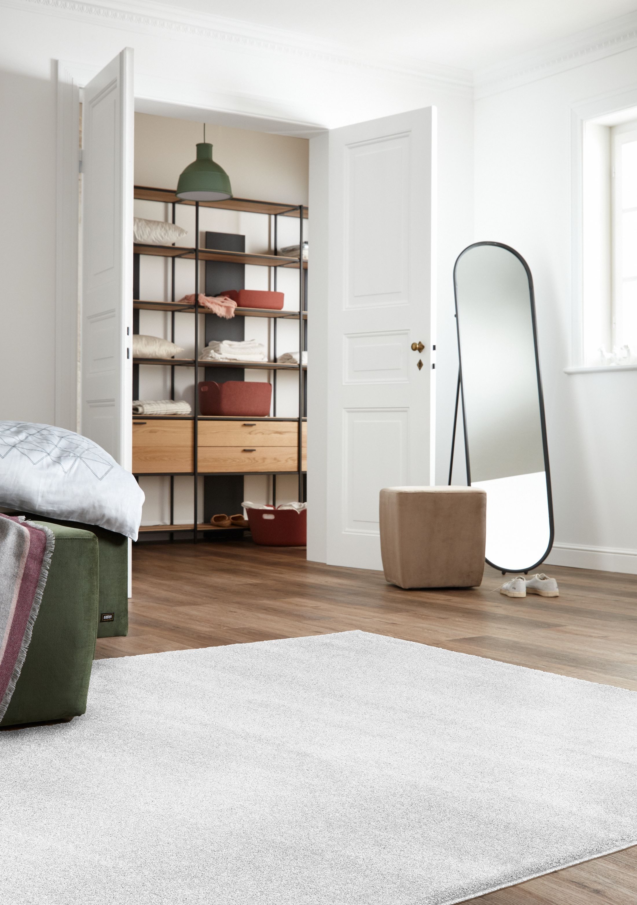 SCHÖNER WOHNEN-Kollektion Teppich Pure 190, rechteckig, Höhe: 21 mm, Wohnzimmer, Schlafzimmer, uni, leichter Glanz, robuster Kurzflor