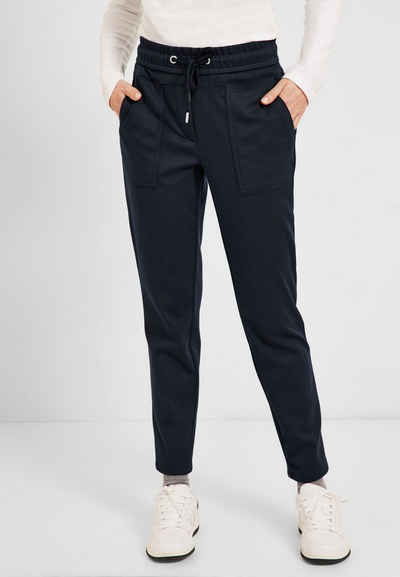 Cecil Jogg Pants »CECIL - Casual Fit Hose in Deep Blue« (1-tlg) Tunnelzugbändchen